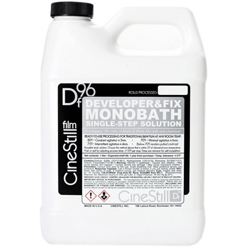 CineStill DF96 Monobath Liquid Developer for Black & White Film - 1 Liter Bottle | Fast & Easy Film Processing at Home or Studio | Perfect for Photographers & Darkroom Enthusiasts