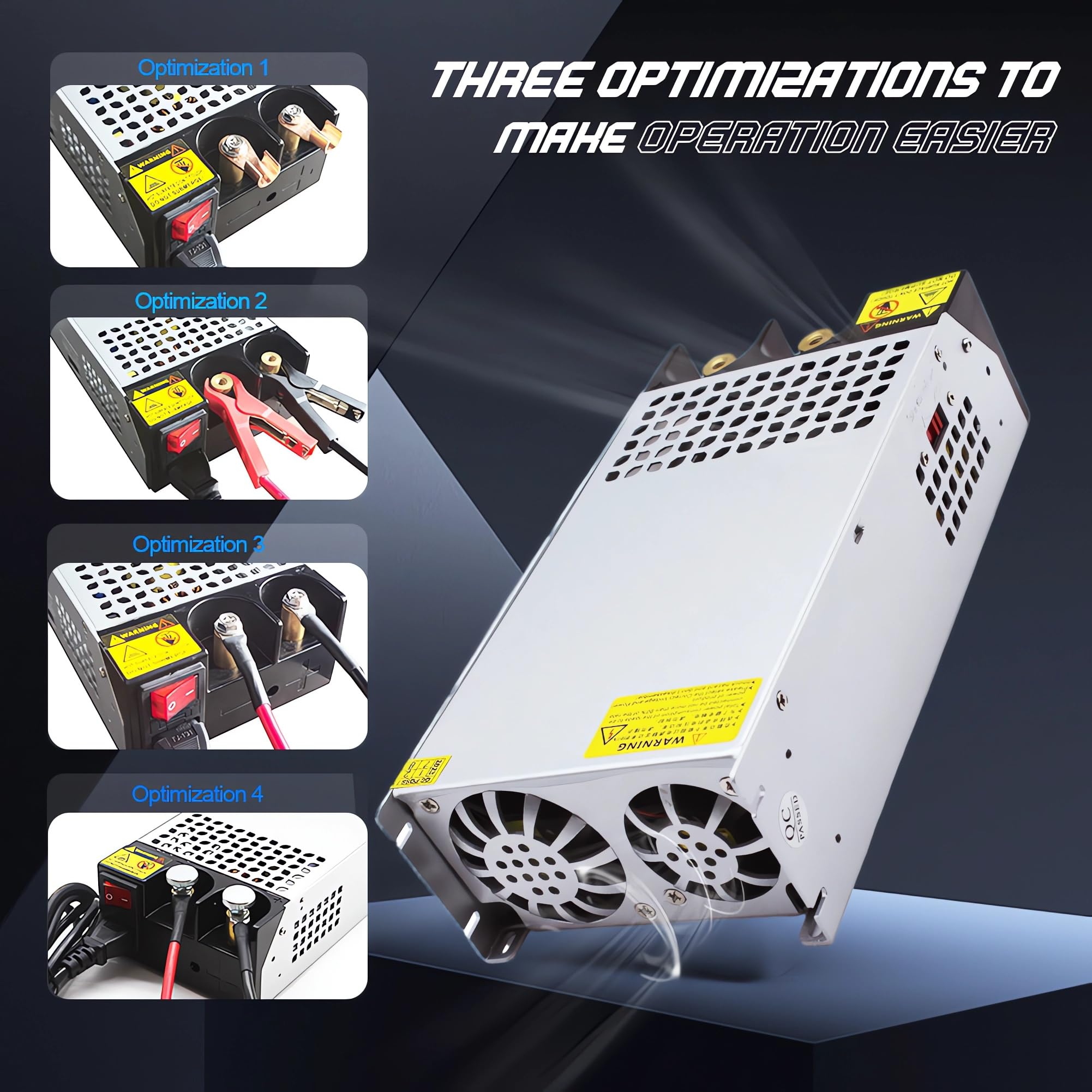 1500W AC to DC Power Supply Converter - 110V/230V Input to 12V 125A Output - for 3D Printers, CCTV Systems, LED Lighting, Motor Pumps & Air Compressors | Heavy Duty SMPS Transformer | DIY Power Adapter