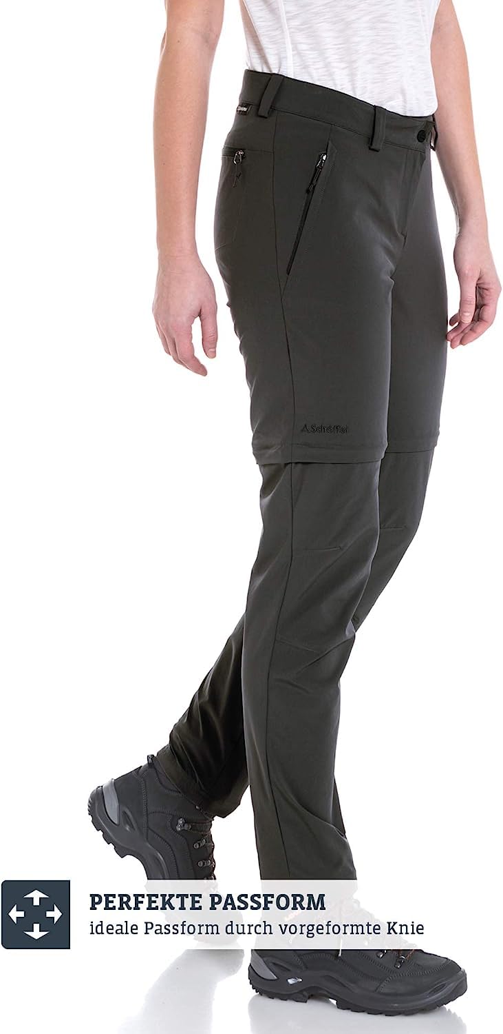 Schöffel Women's Ascona Convertible Zip-Off Hiking Pants - Lightweight Quick-Dry Outdoor Trousers for Travel & Adventure