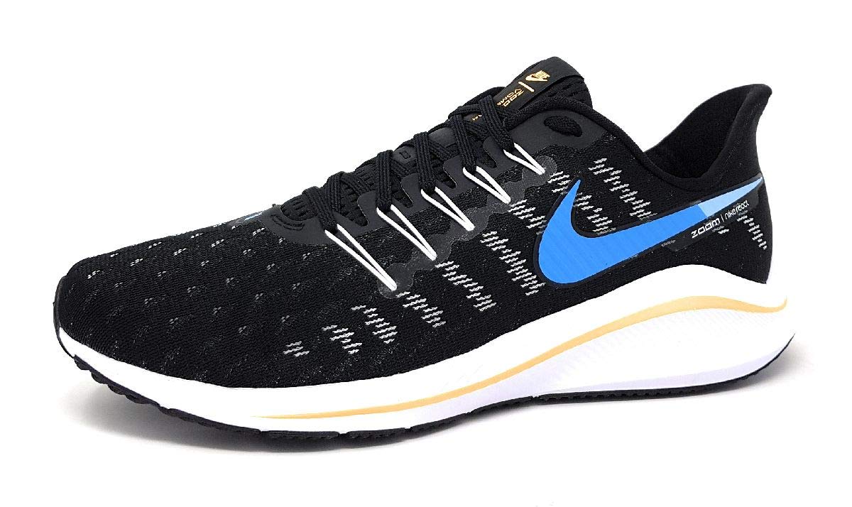 Nike Air Zoom Vomero 14 Men's Running Shoes - Black/Blue - Size 13 | Cushioned Road Running Sneakers for Marathon Training & Daily Jogging