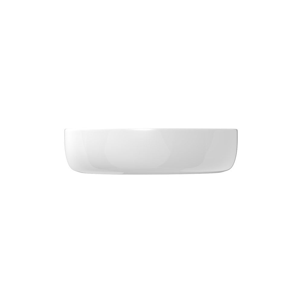 Fienza RB486 Pebble Small Above Counter Bathroom Sink, Gloss White - Perfect for Modern Vanities and Powder Rooms