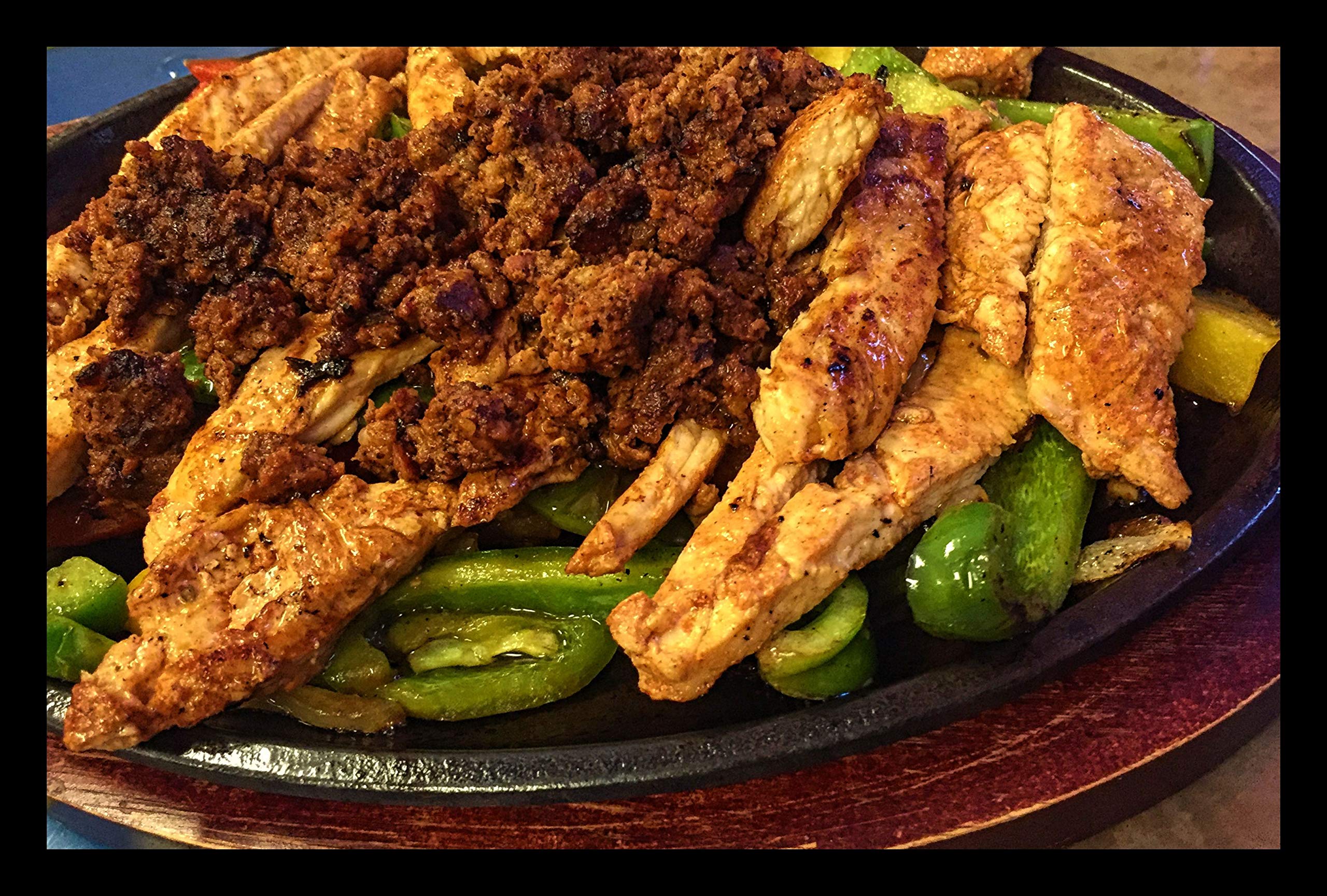 Happy Sales HSGRD-RND95 Large Cast Iron Steak Plate - 9.5