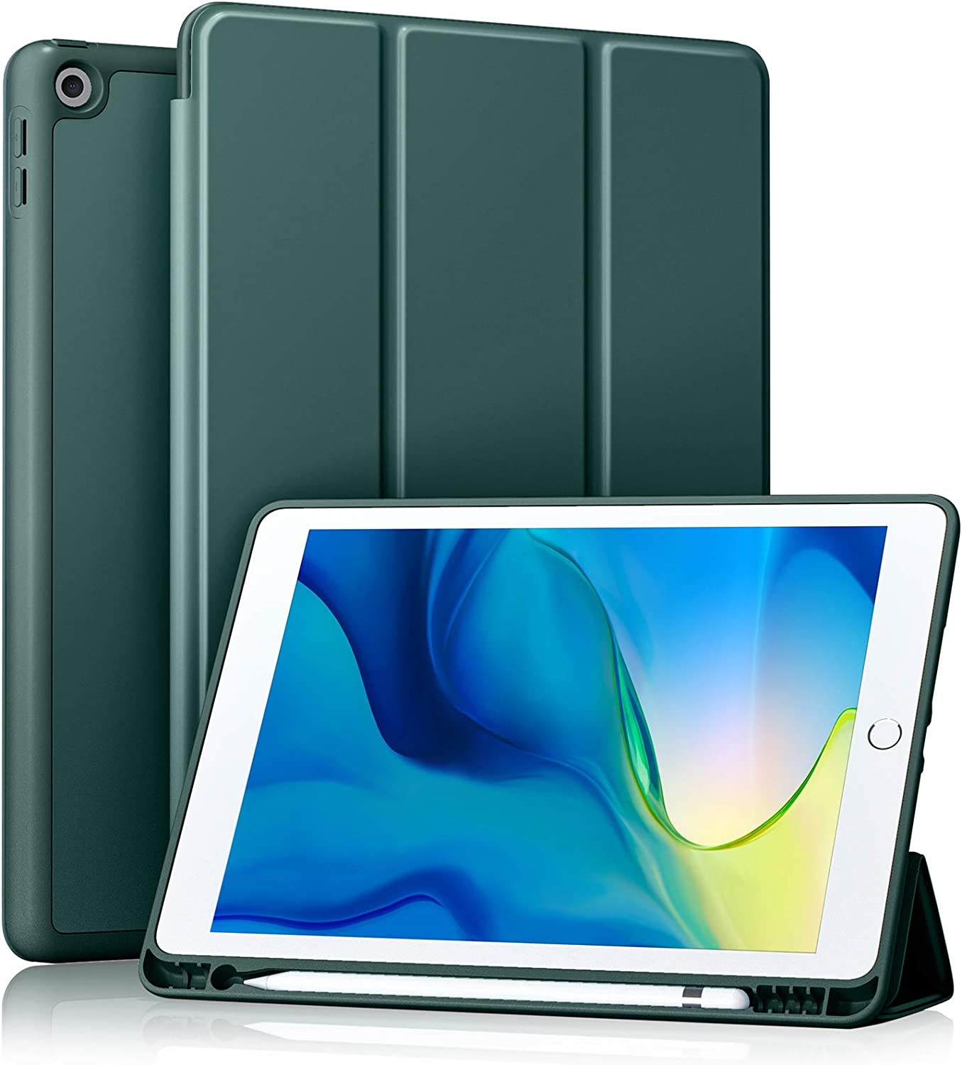 Premium Auto Sleep/Wake Case for iPad 10.2 Inch (9th/8th Generation) - Slim Protective Cover with Magnetic Closure - Perfect for Work, School & Travel - Black