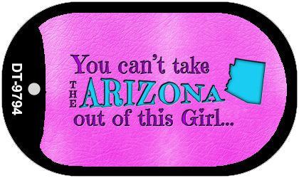 Arizona Girl Novelty Metal Dog Tag Necklace - Personalized Name ID Tag for Women & Teens - Perfect for Gifts, Parties, and Everyday Wear