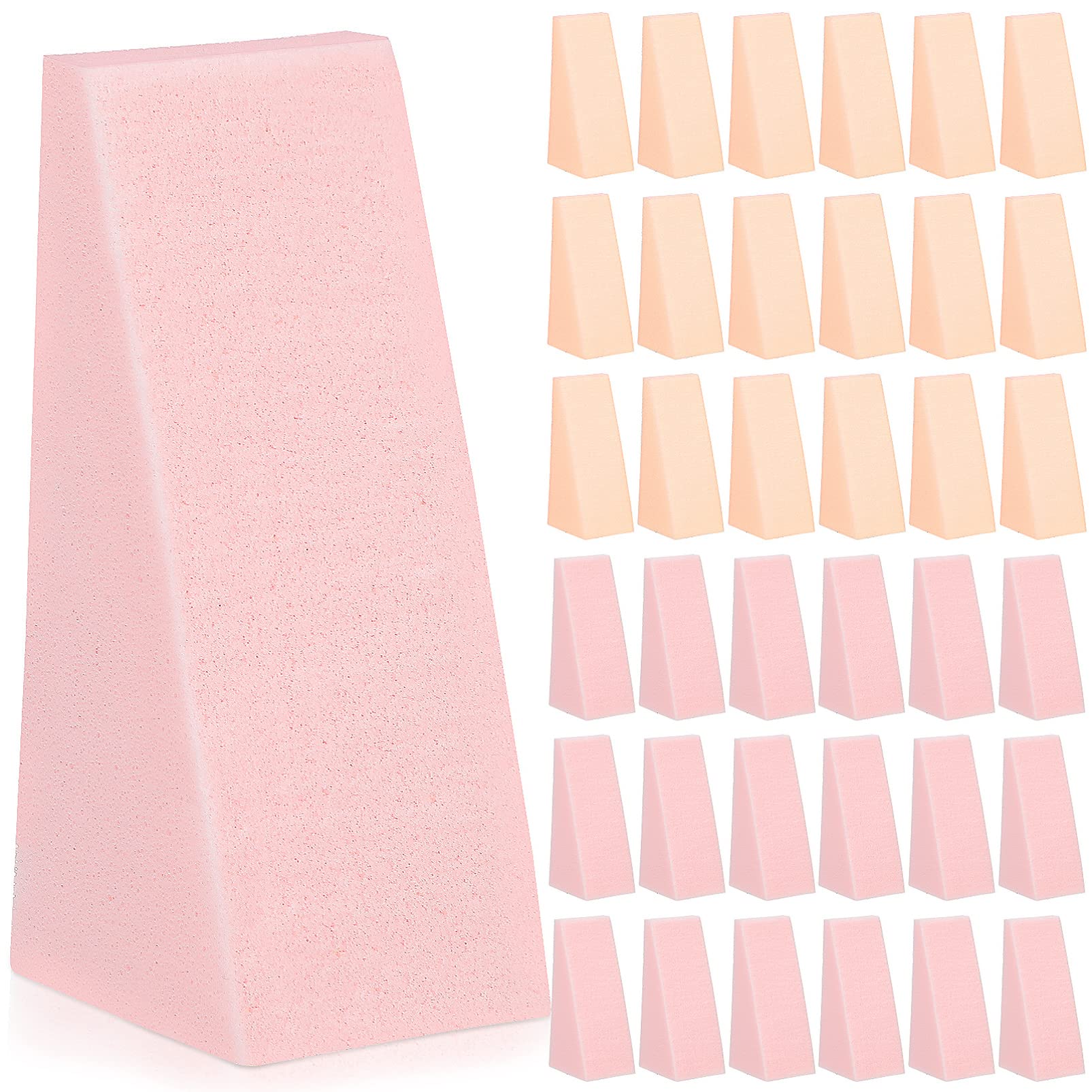Beavorty 96pcs Triangle Makeup Sponges - Professional Foundation Blending Wedges for Liquid, Cream & Powder Makeup | Perfect for Foundation, Blush, Eye Shadow & Contouring | Ideal for Travel, Salon & Everyday Makeup Application