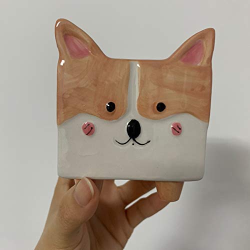 Adorable Corgi Ceramic Succulent Planter - 3 Inch Small Cactus Flower Pot with Drainage Hole | Perfect for Home Decor, Office Desk, Windowsill Garden & Gift Giving