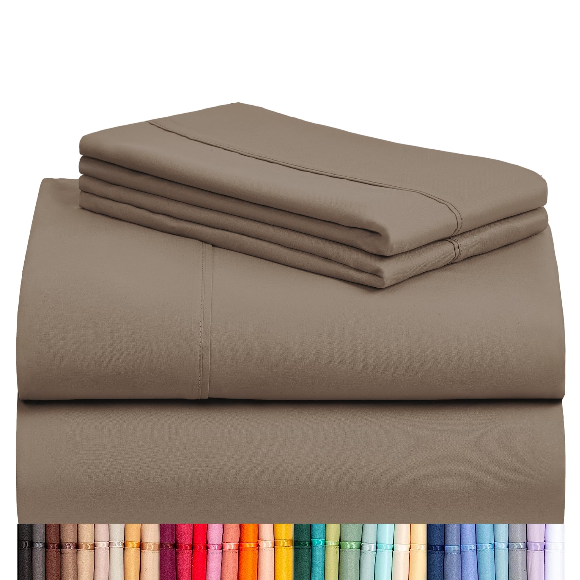 LuxClub Twin XL Sheet Set - 4 Piece Soft & Breathable Eco-Friendly Bedding with Deep Pockets (Fits 18