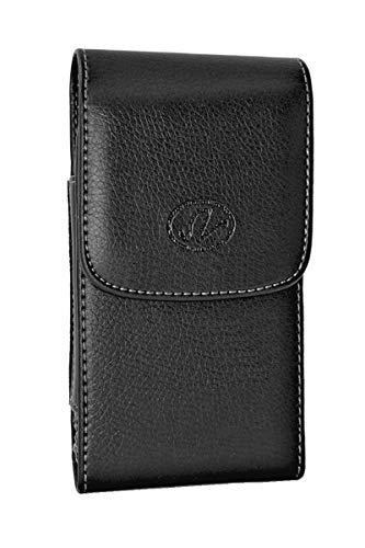 Black Vertical Leather XL Case