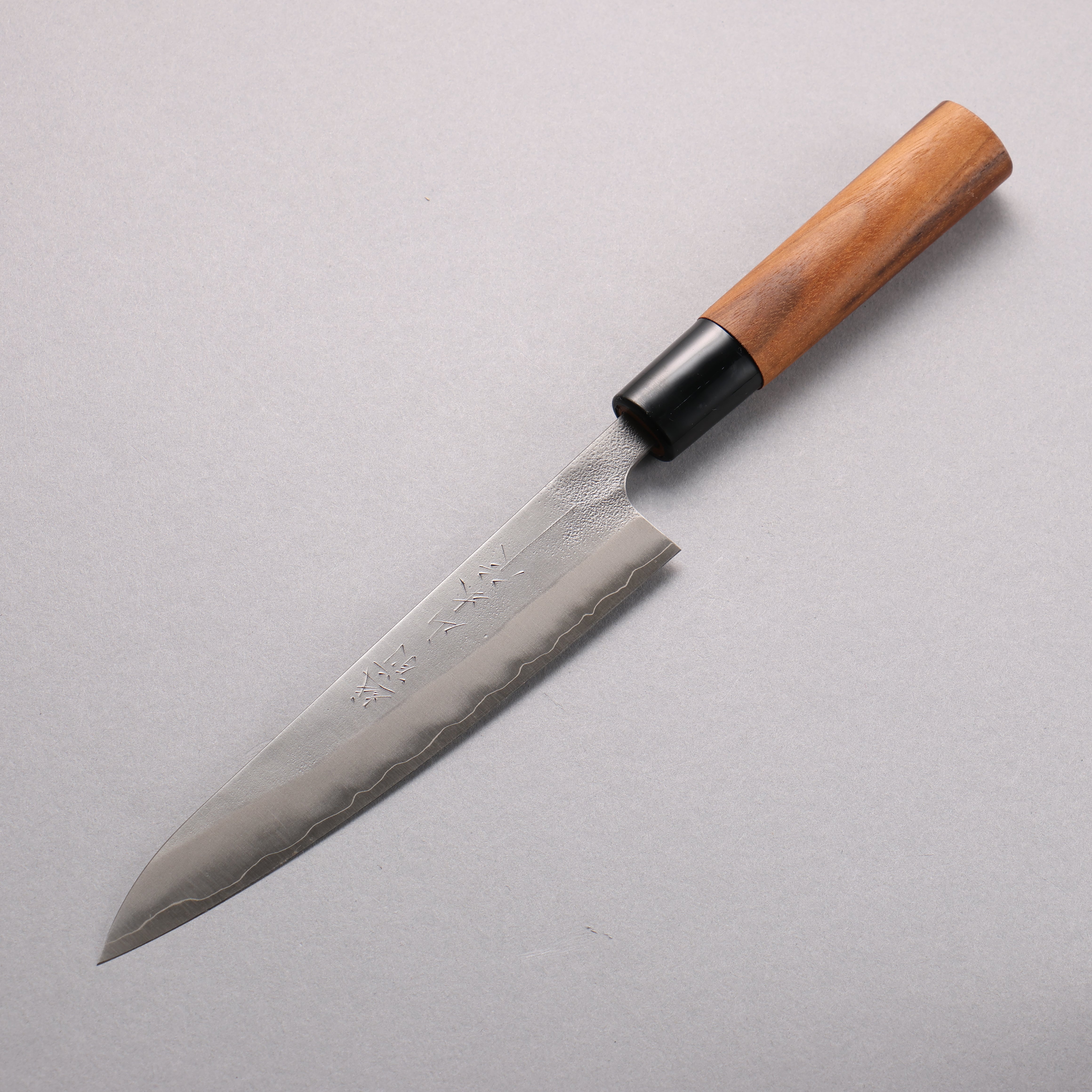 Nao Yamamoto 160mm Silver Steel Nashiji Petty Utility Knife with Walnut Handle - Perfect for Slicing Fruits, Vegetables & Small Ingredients in Professional Kitchens & Home Cooking