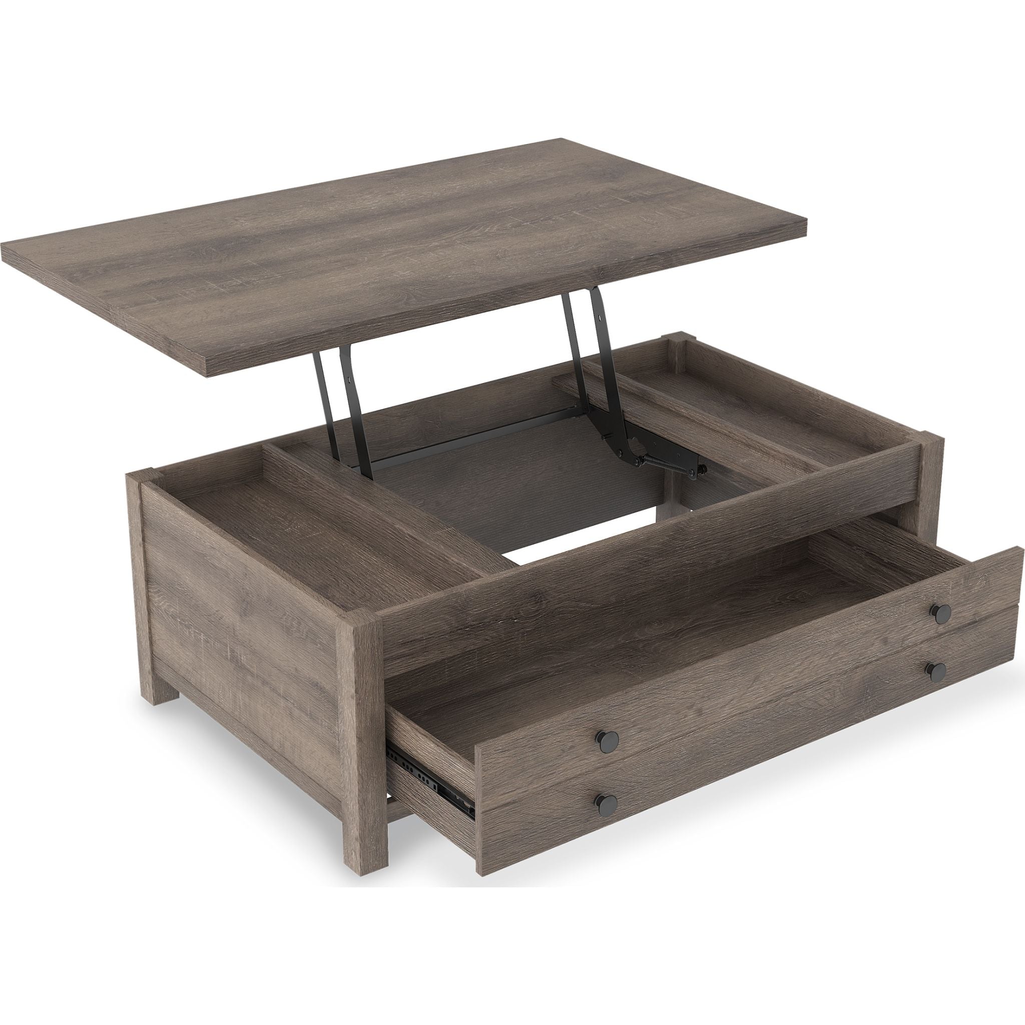 Modern Rectangle Lift Top Coffee Table with Storage - Solid Wood Lift-Top Design for Living Room, Sofa, and Home Decor - Perfect for Entertaining, Storage, and Multi-Functional Use