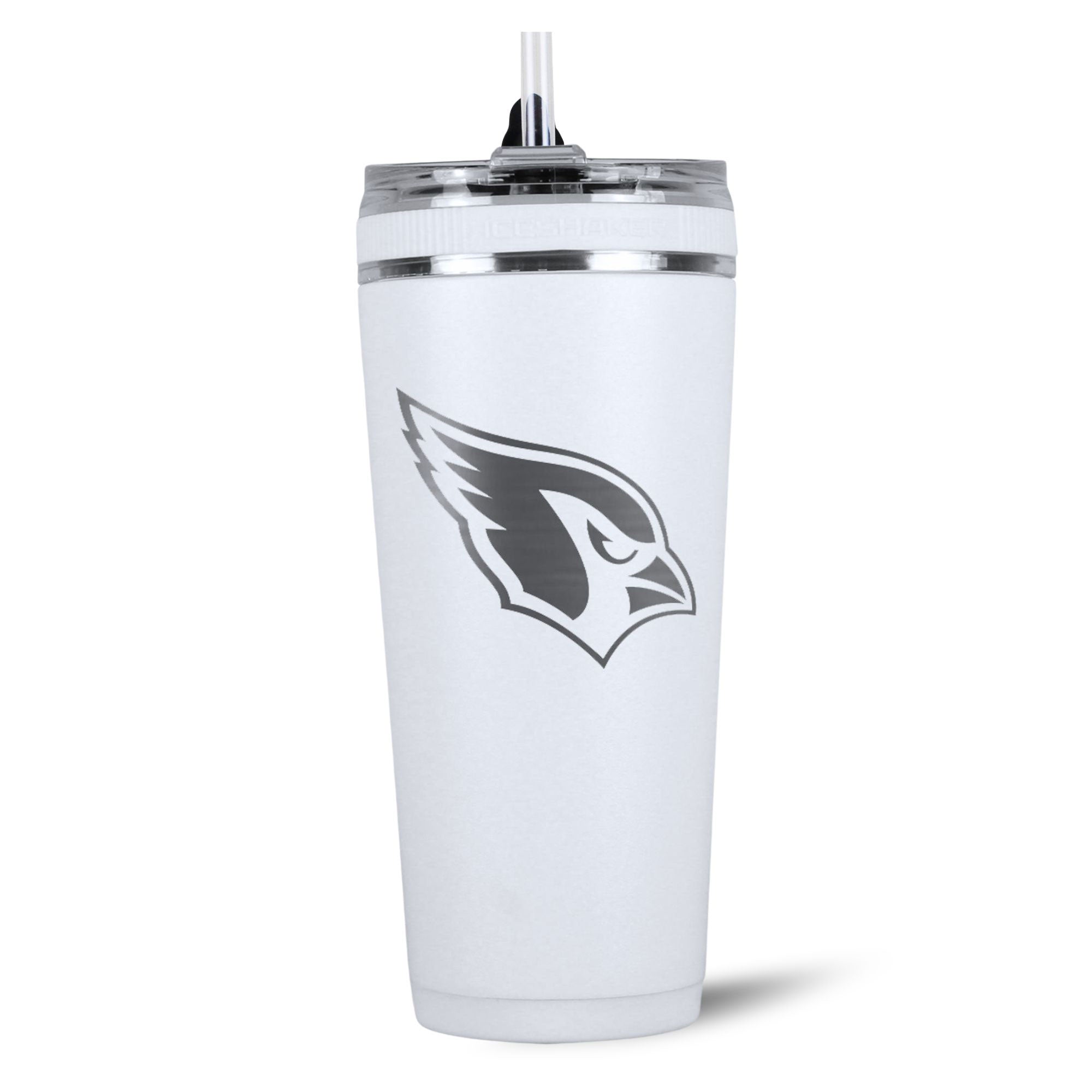 Official Arizona Cardinals 26oz Insulated Flex Bottle - Leakproof Sports Water Bottle with Straw Lid - Perfect for Football Games, Gym & Outdoor Activities