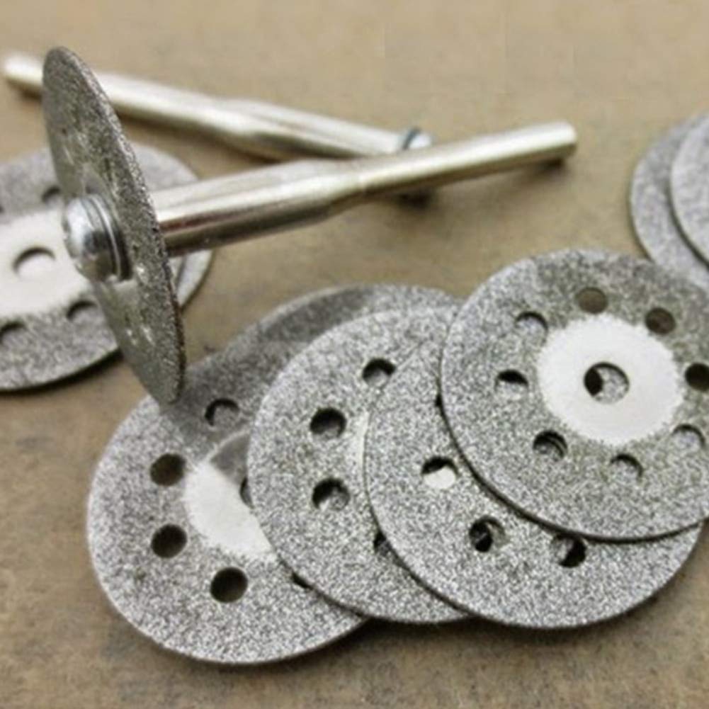 12pcs Rotary Tool Saw Blades & Mandrels for Wood & Metal Cutting