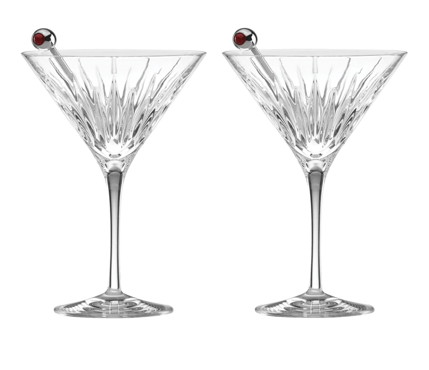 Premium Soho Martini Glass Set - 6-Piece Crystal Clear Cocktail Glasses for Martinis, Cosmopolitans & Margaritas - Elegant Barware for Home Entertaining, Parties & Gifts
