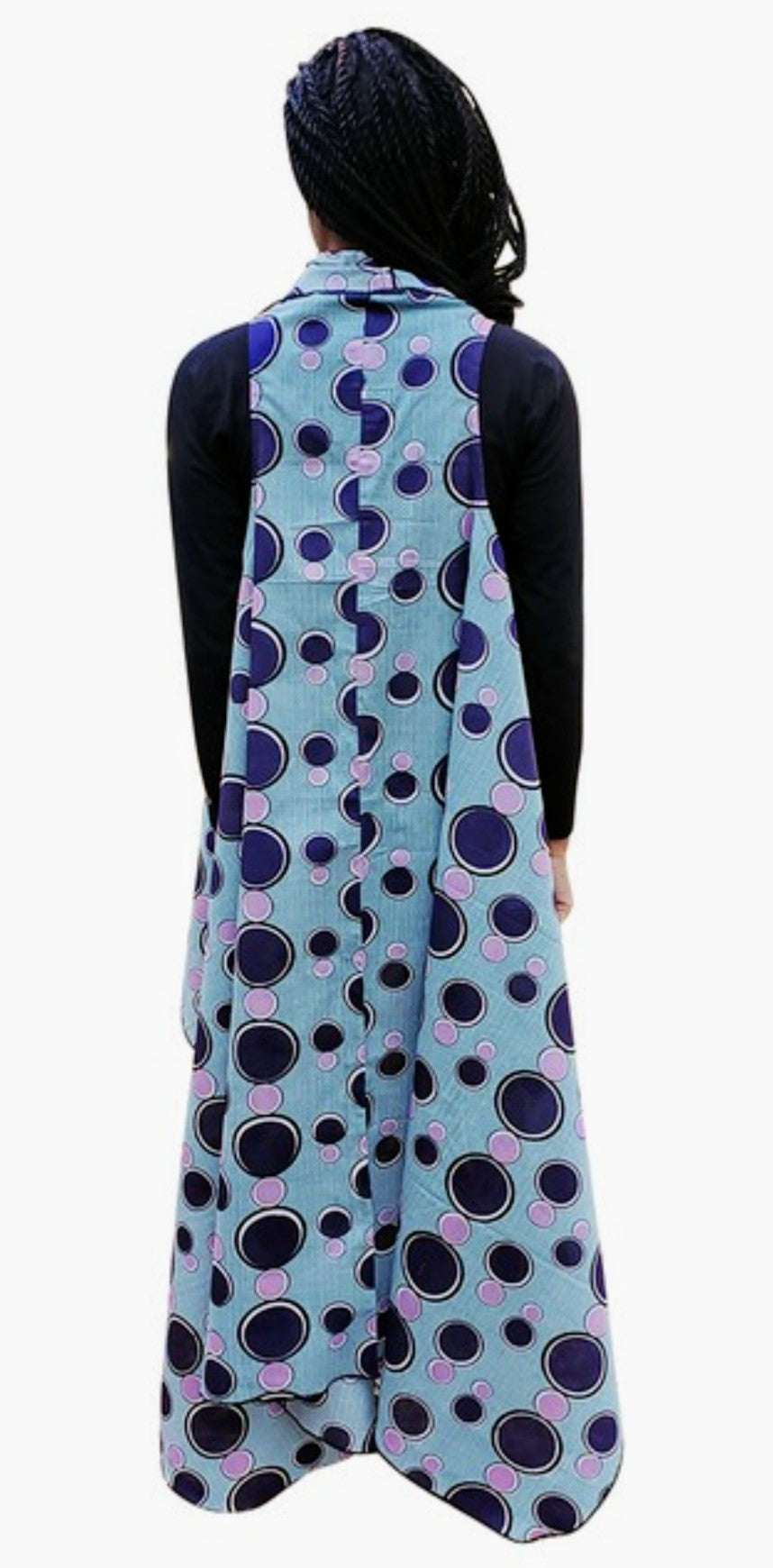 Stylish African Print Ankara Shawl Vest - DPPS3845 | Fashionable Women's Scarf Wrap for Parties, Weddings & Cultural Events