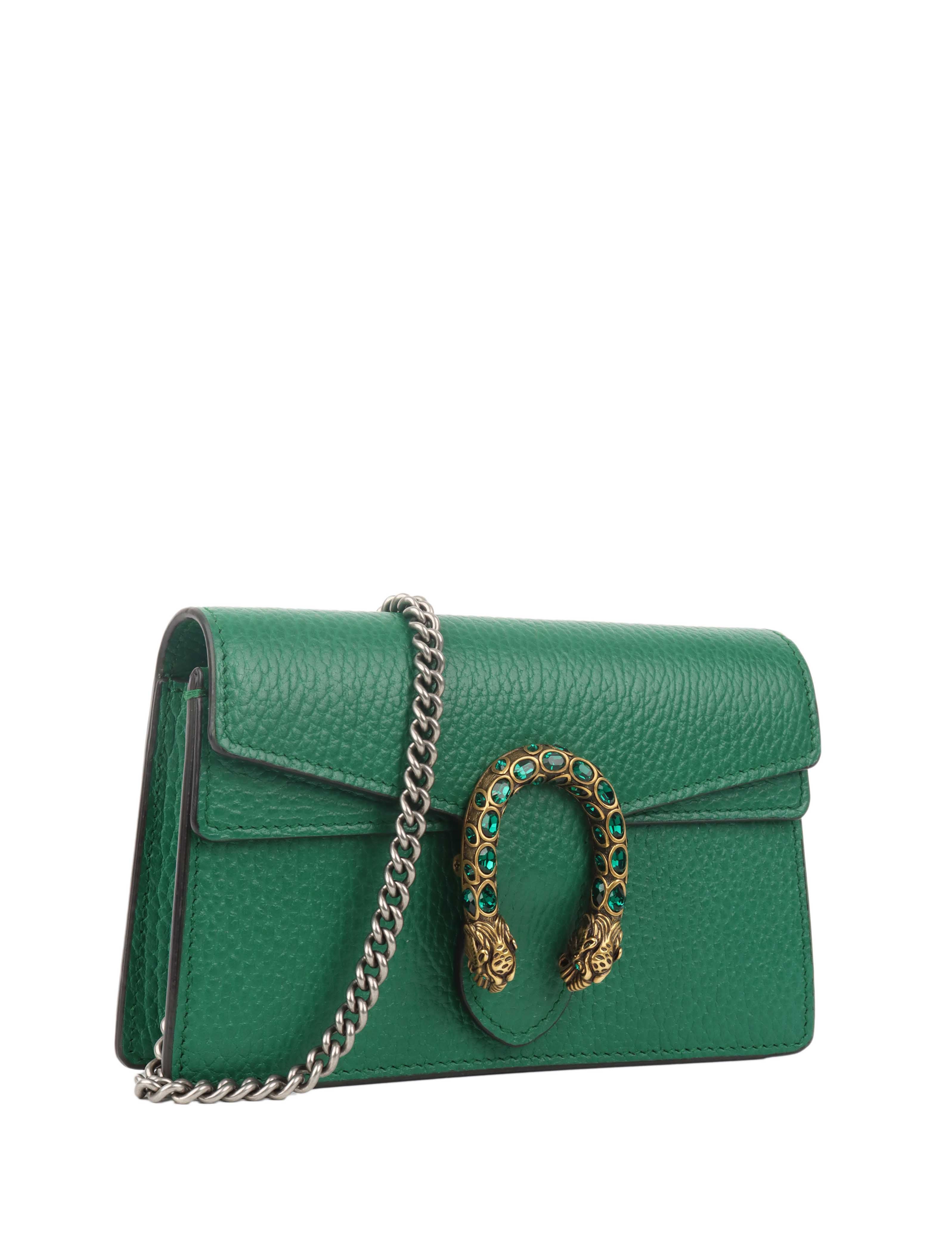 Gucci Green Super Mini Dionysus Crossbody Bag - Luxury Designer Handbag for Women | Perfect for Parties, Date Nights & Everyday Use