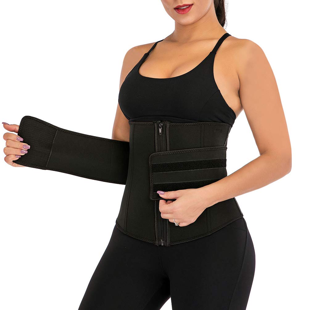 Premium Neoprene Sauna Waist Trainer Belt for Weight Loss & Toning - High Compression Sweat Body Shaper with Zipper - Ideal for Workouts, Postpartum Recovery & Body Contouring
