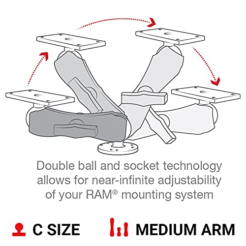 RAM MOUNTS Humminbird Helix 7 GPS Ball Mount - RAM-202-24-202U with Medium Arm for Marine & Fishing Navigation