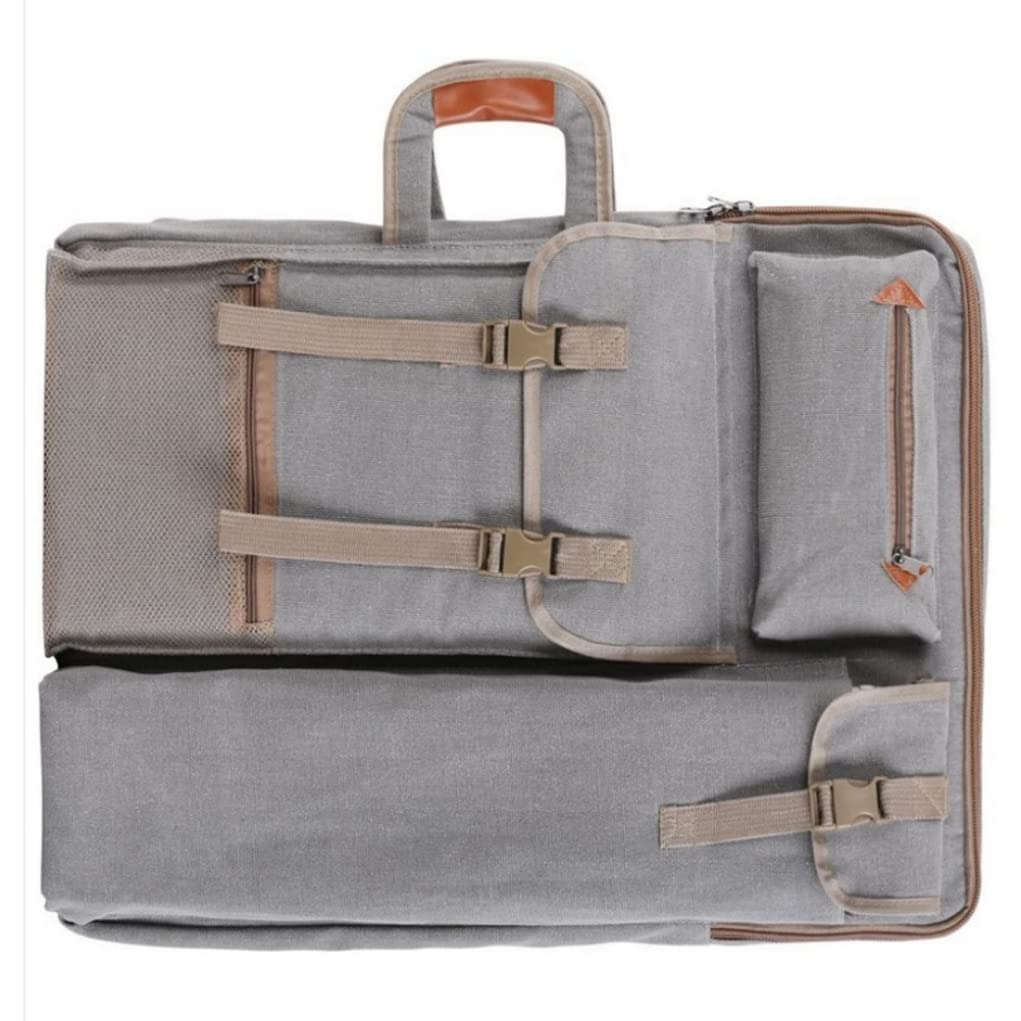 Nicedea Multifunctional Canvas Art Portfolio Carry Bag - Adjustable Shoulder Strap & Handles, Travel Backpack for Outdoor Sketching, Drawing Board Storage - Perfect for Artists, Students & Travel Use