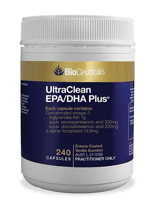 BioCeuticals UltraClean EPA/DHA Plus - Premium Omega-3 Fish Oil Supplement for Heart & Brain Health - Supports Cardiovascular Function & Cognitive Performance - Perfect for Daily Wellness Routine & Active Lifestyle