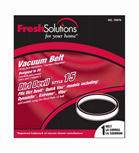 Fresh Solutions 70978 Dirt Devil Style 15 Vacuum Cleaner Belt - Replacement Part for Upright Vacuums - 1 Pack - Perfect for Home Cleaning & Maintenance