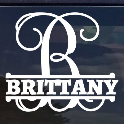Custom Personalized Vine Monogram Name Letter Initial Sticker Decal - Waterproof Vinyl for Cups, Laptops, Tumblers, Car Windows (6 Inch) - Choose Your Color | Perfect for DIY Crafts, Home Decor & Gift Personalization