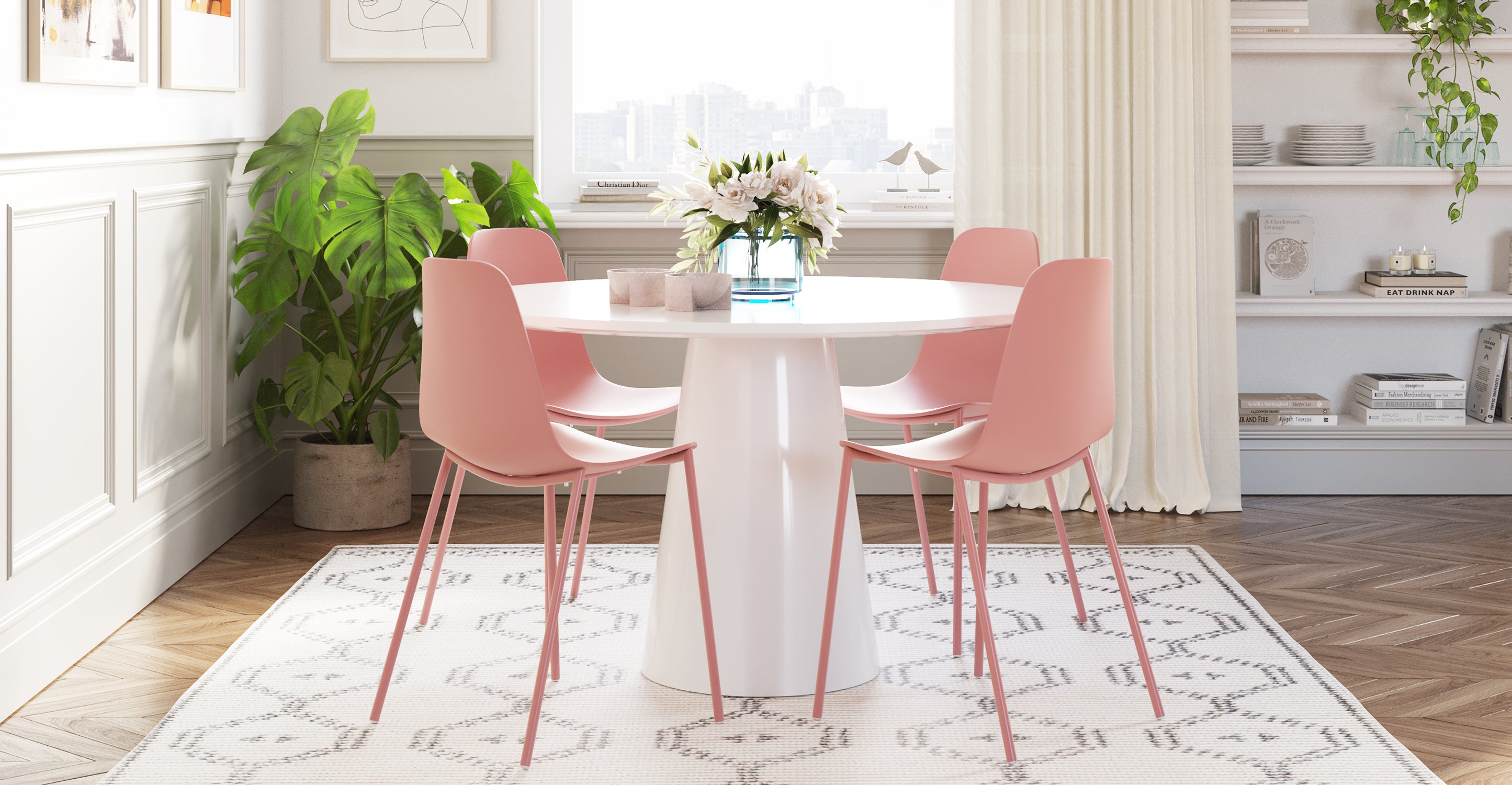 Isla Dining Chair - Modern Wooden Dining Room Chairs Set of 2, Comfortable Upholstered Seat with Sturdy Metal Legs - Perfect for Kitchen, Dining Room, Breakfast Nook & Home Decor
