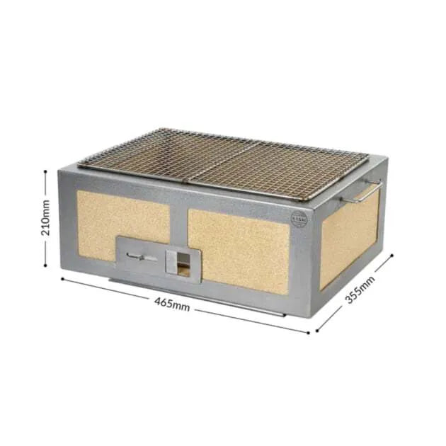 Premium Medium Wide Kasai Konro Grill - Stainless Steel Frame V2 | Perfect for Outdoor BBQ, Camping & Backyard Grilling