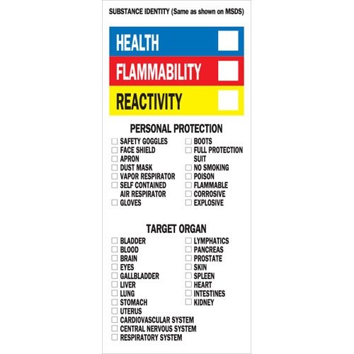 Brady 58264 Write-On Right-to-Know Target Orange Safety Labels (2 Rolls) - Perfect for Workplace Hazard Identification & OSHA Compliance