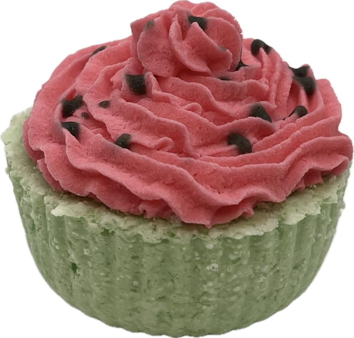 Watermelon Scented Bath Bomb Cupcake - Red & Green Colors for Relaxing Spa & Gift Ideas