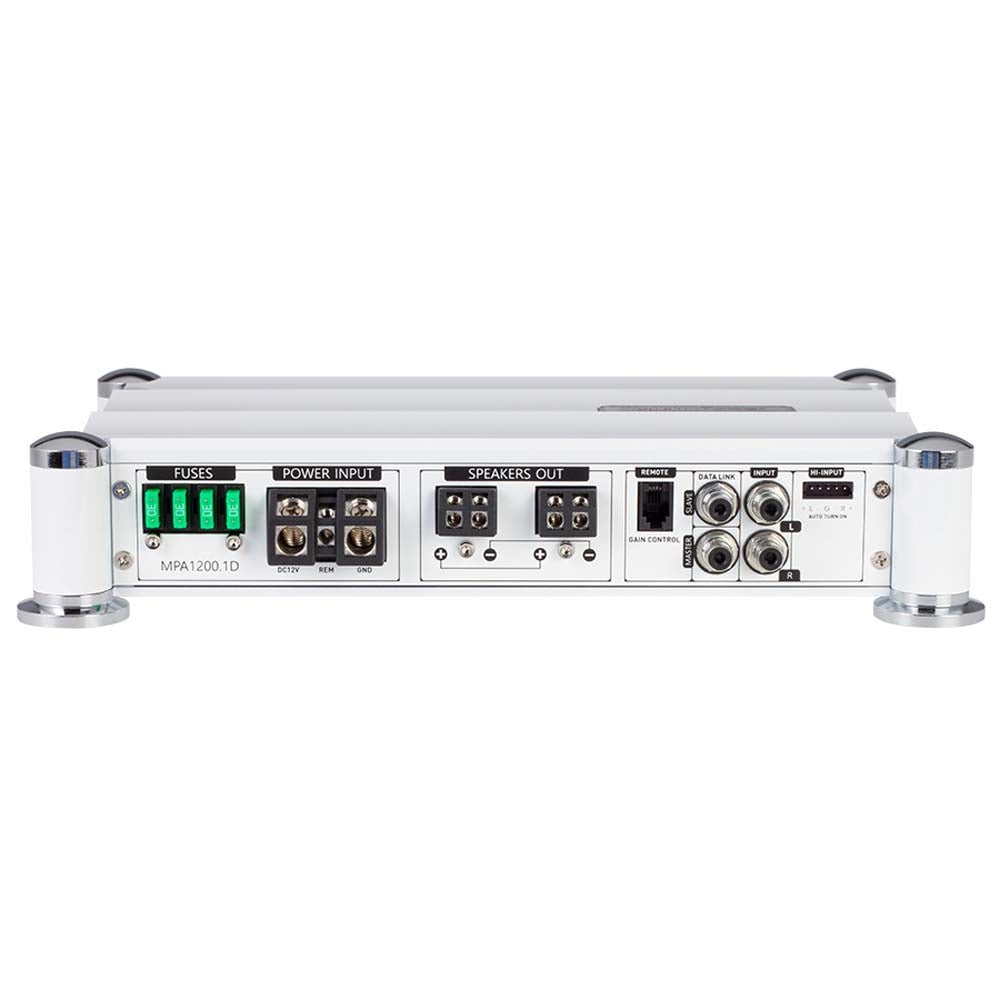 Precision Power MPA1200.1D 1200W RMS ATOM Series Water Resistant Class D Monoblock Car Amplifier with Bass Knob - High Power Audio for Car Stereo Systems, Bass Boost & Waterproof Performance