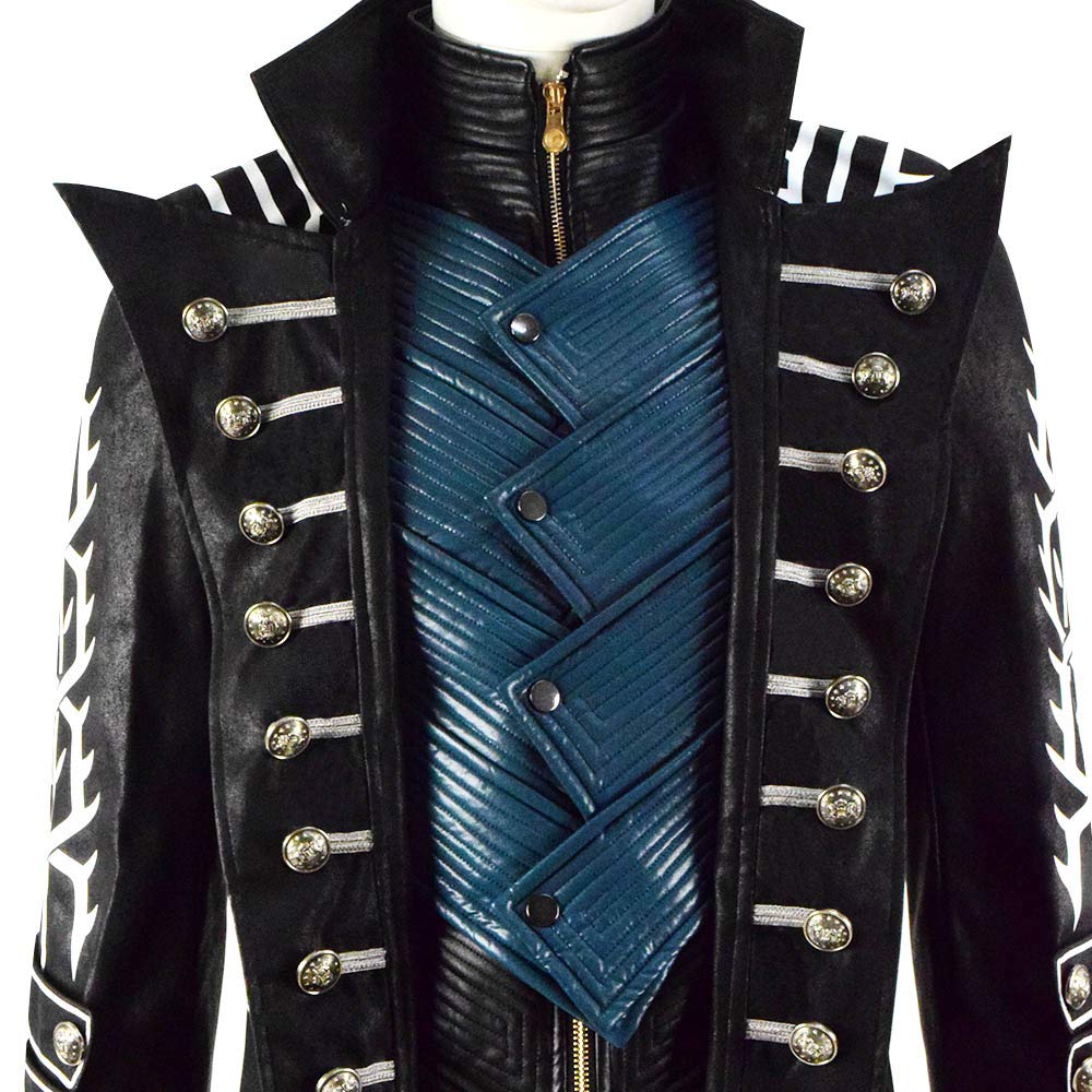 Devil May Cry 5 Vergil Cosplay Costume for Men - Halloween Anime Video Game Character Outfit - Perfect for Conventions, Cosplay Events & Halloween Parties