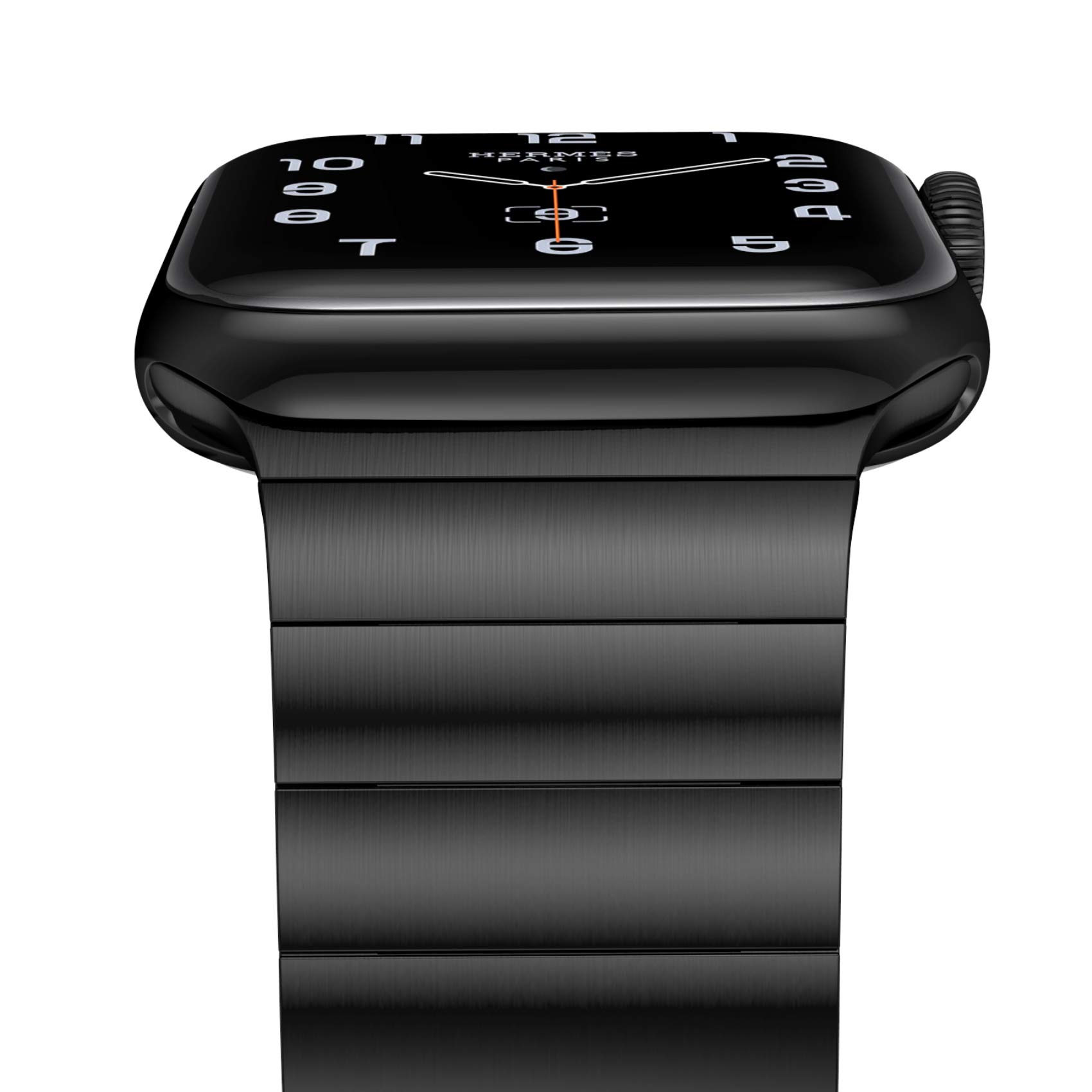 Fitlink Upgraded Stainless Steel Metal Watch Band for Apple Watch Series 6/5/4/3/2/1/SE - 38mm 40mm Black - Compatible with Workout, Office & Casual Wear