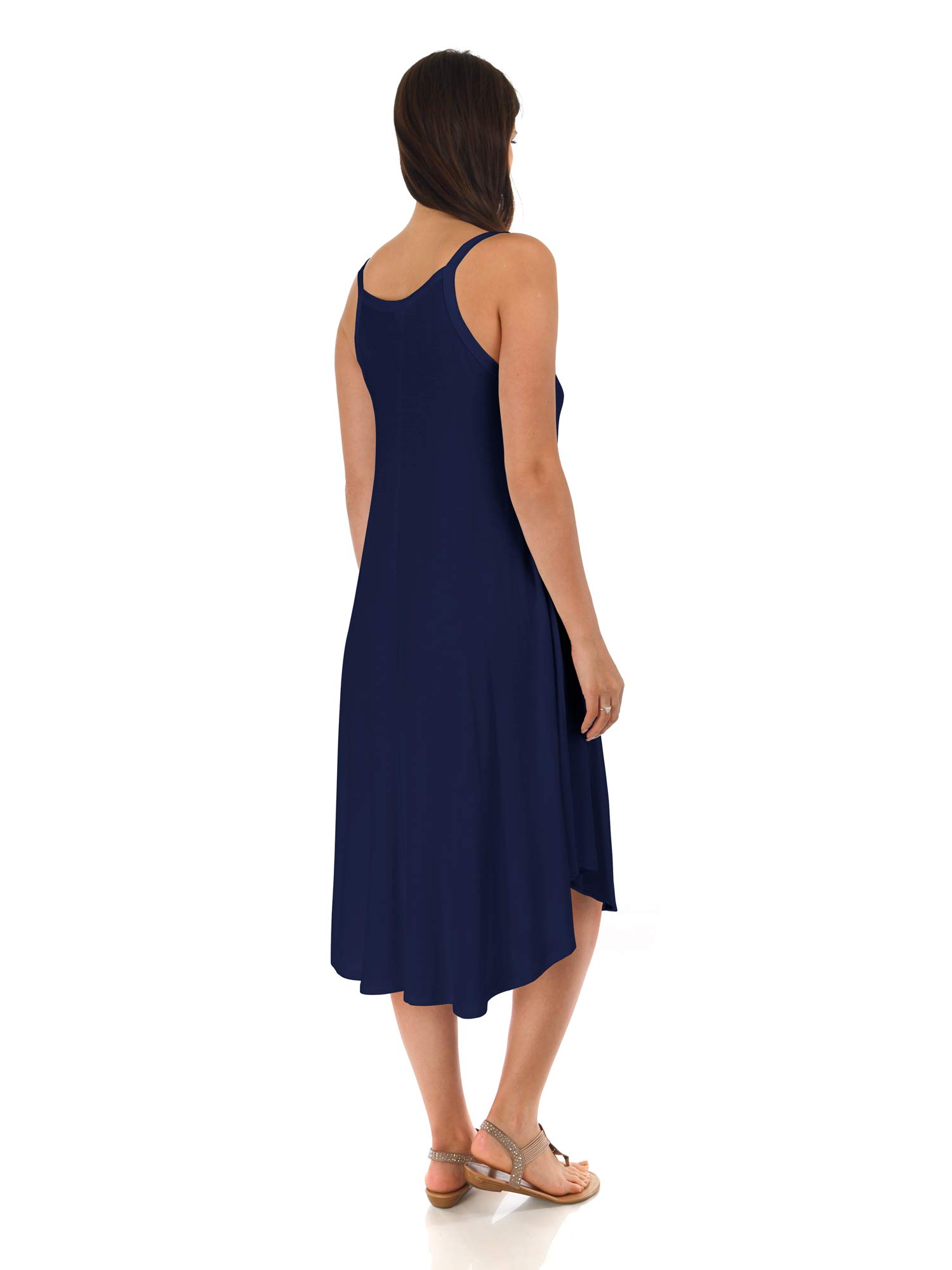 DFF Shop Women's Casual Sleeveless Round Hem Midi Dresses - Flowy Summer Dress for Plus Size (S-5X) | Perfect for Beach, Vacation & Outdoor Parties
