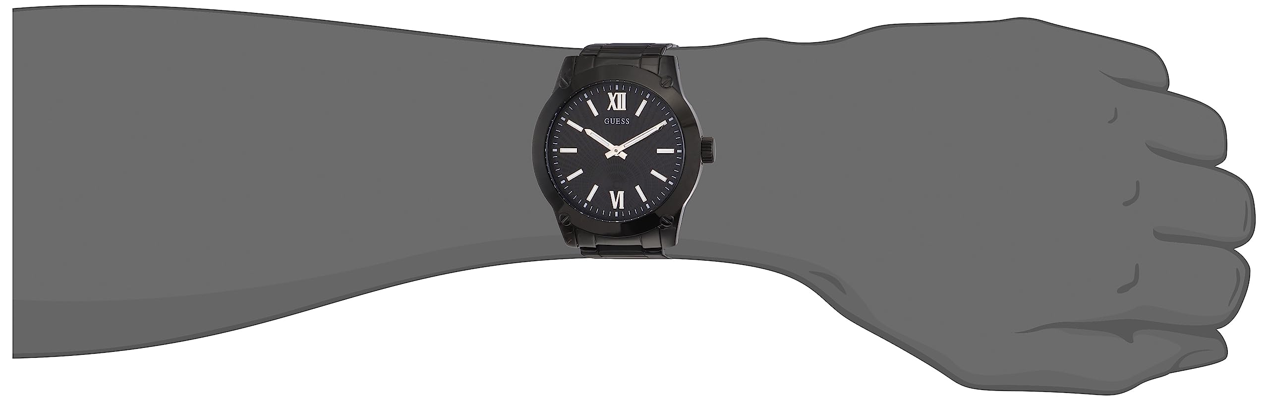 GUESS Men's 44mm Stainless Steel Chronograph Watch with Date Window - Water Resistant Casual & Dress Watch for Business, Dating & Everyday Wear