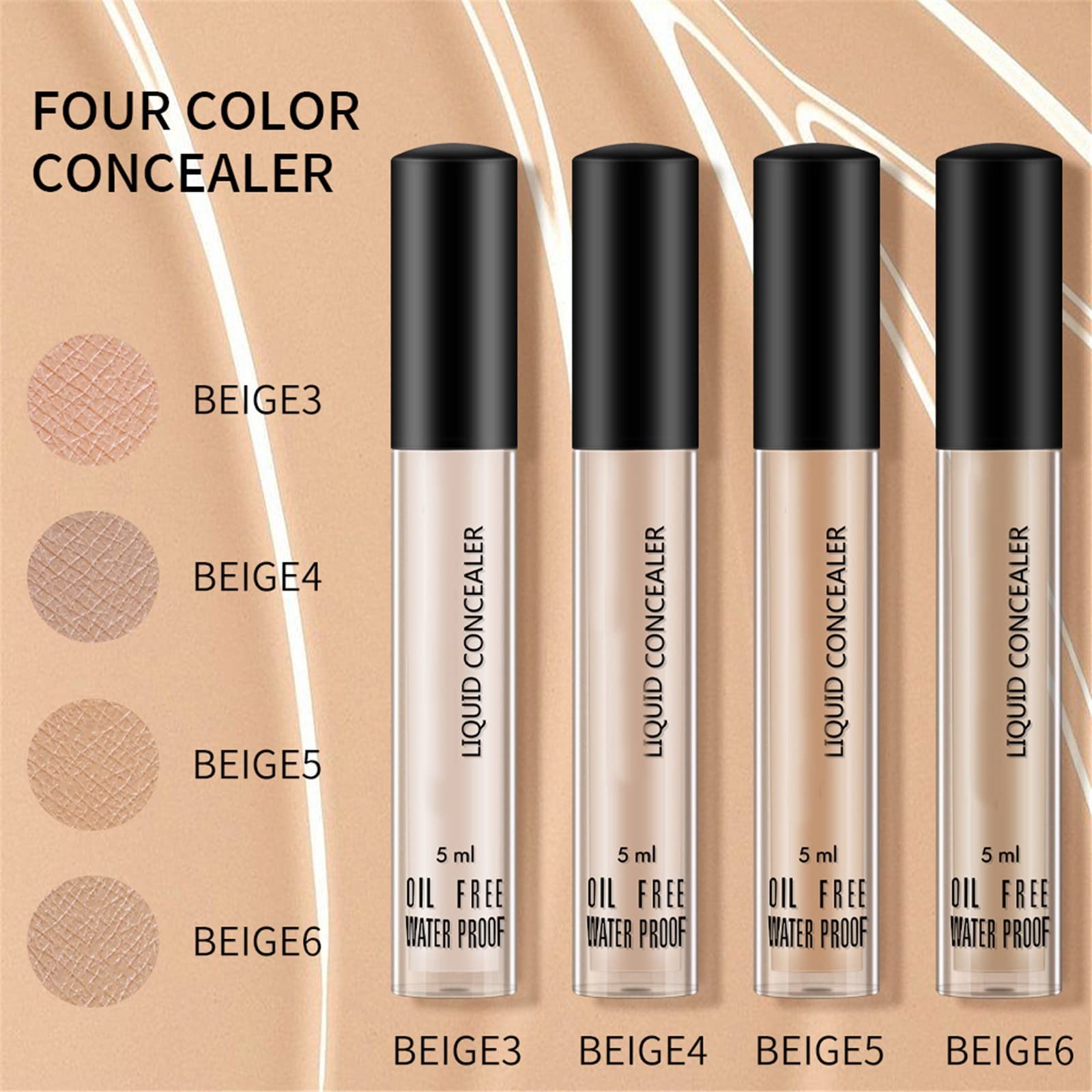 Peach Perfect Long-Lasting Concealer & Eye Primer - 3.5ml Dip N Dots Lip Gloss Duo - Flawless Coverage for Dark Circles & Blemishes - Perfect for Everyday Makeup & Night Out Looks