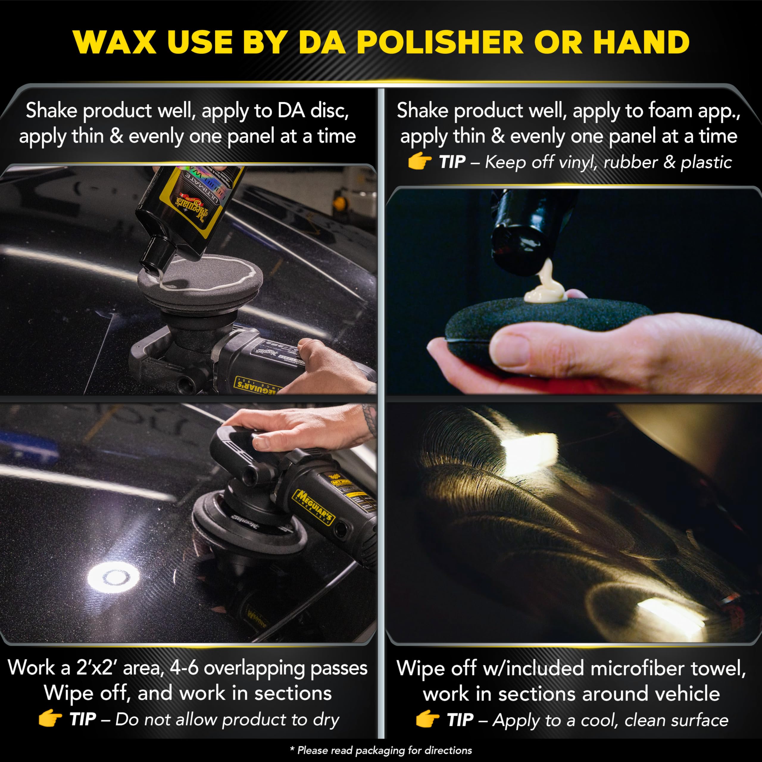 Meguiar's Ultimate 3 Step Paint Care Kit - Car Wax, Polish & Protectant for Auto Detailing & Shine - Perfect for Car Wash, Show Preparation & Vehicle Maintenance