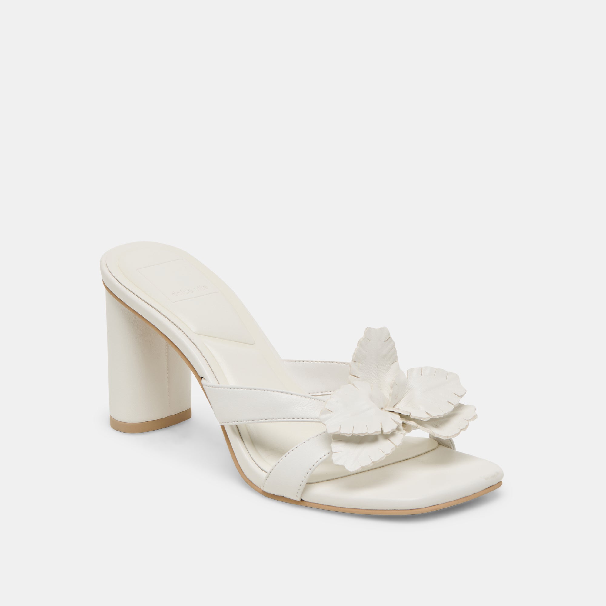 NIKIL Women's White Leather Heels - Stylish High Heel Pumps for Work, Party & Evening Wear