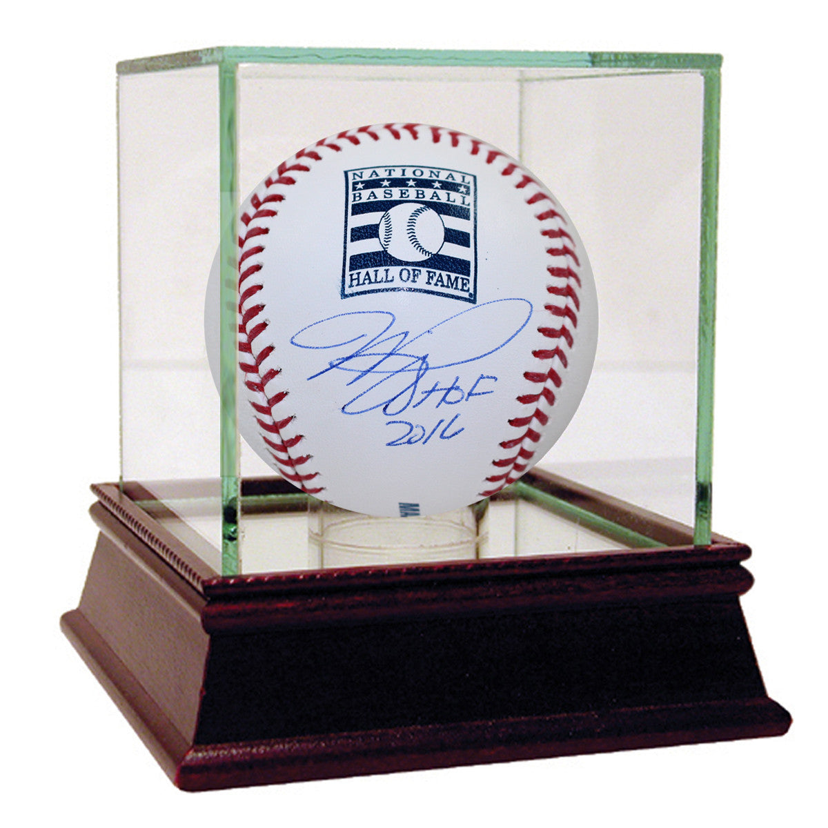 Mike Piazza Autographed Baseball with HOF 16 Inscription - Official Hall of Fame Logo - Collectible Memorabilia for Baseball Fans & Sports Enthusiasts - Perfect for Display, Gifts, and Home Decor