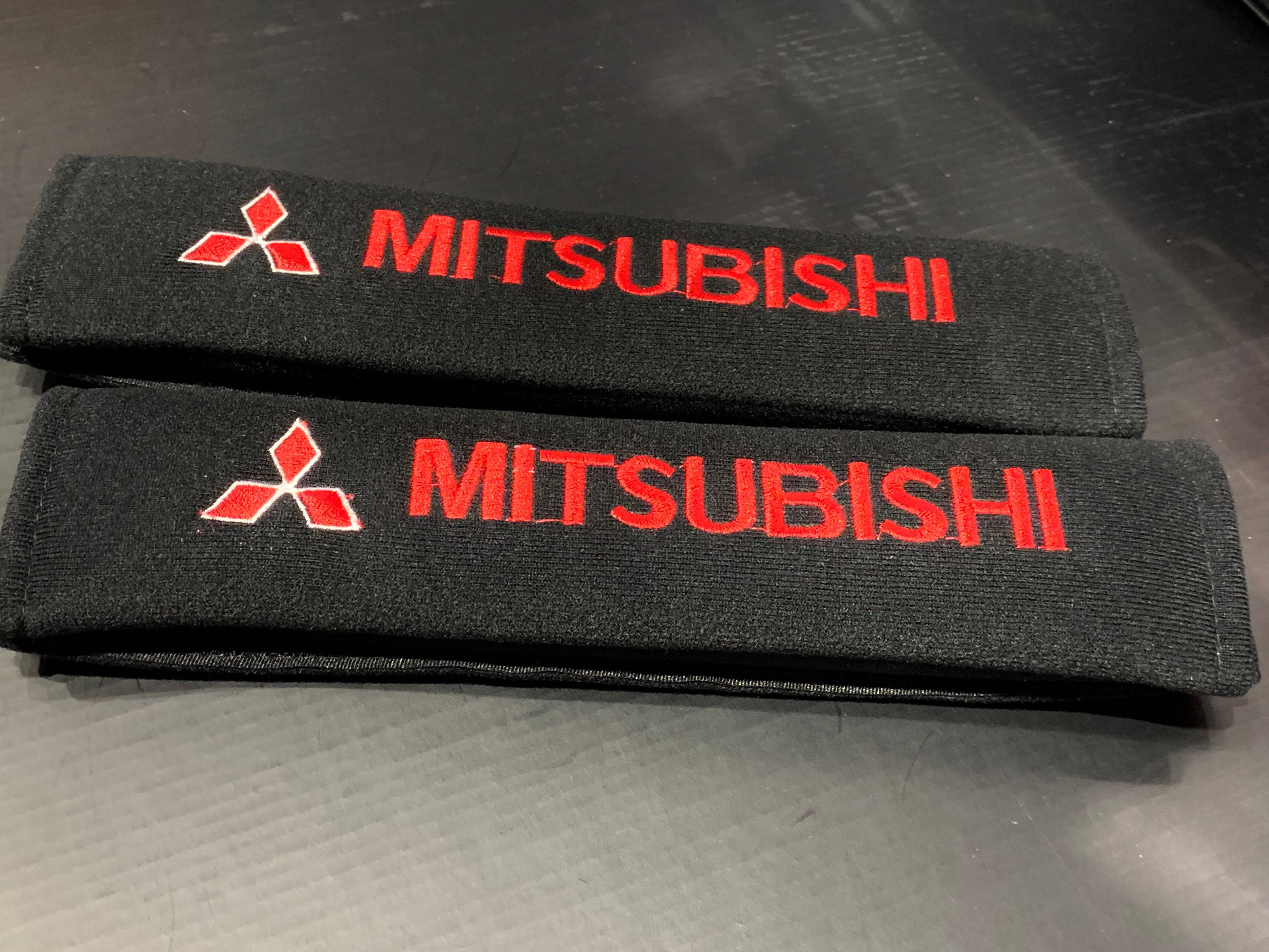 Mitsubishi Seat Belt Pad Cover Protectors - Soft Shoulder Pads for Comfort & Safety - Perfect for Long Drives & Road Trips