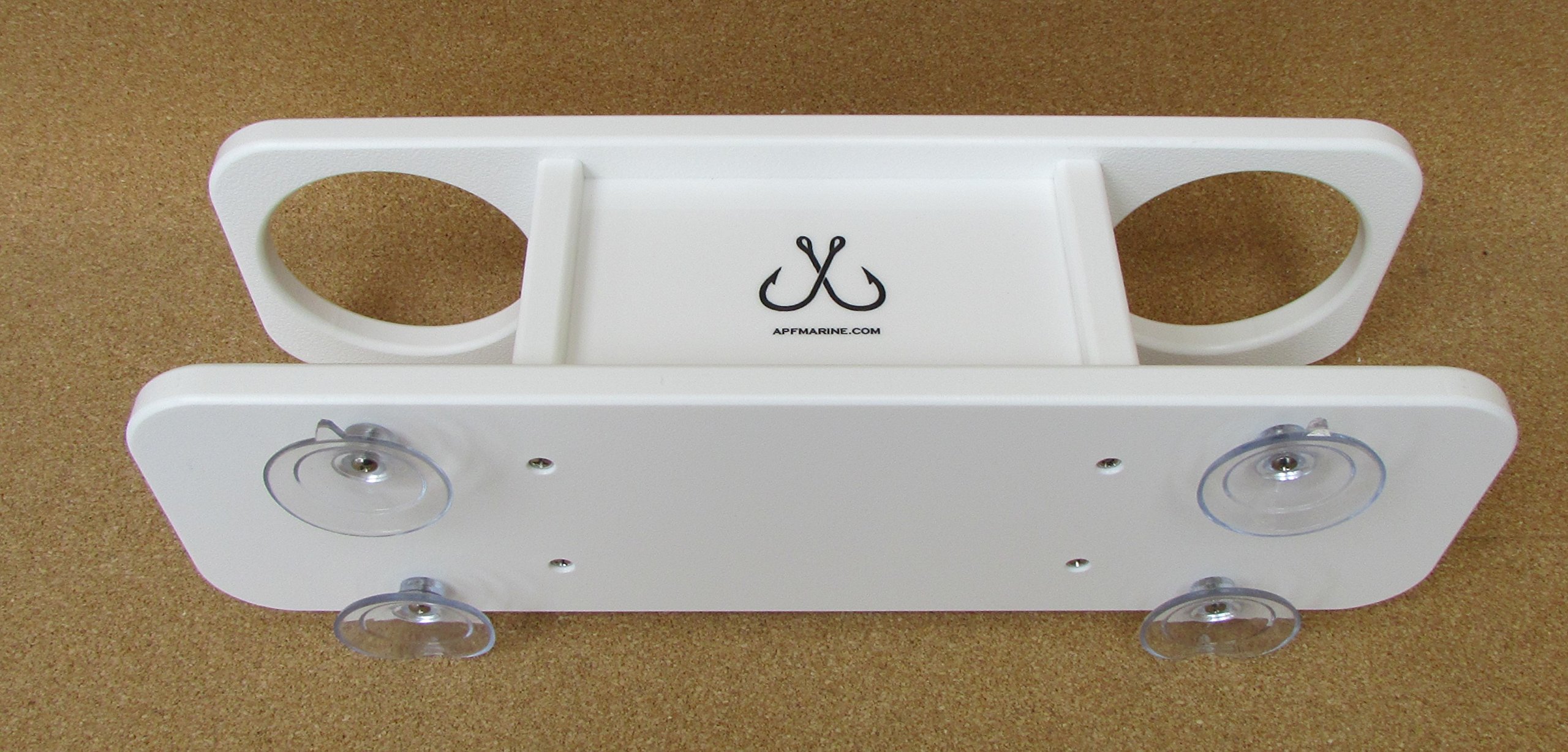 APF MarineTwo Beverage Cup Holder with Storage Box - Holds 2 x 20oz Thermal Tumblers - Perfect for Boats, Cars, and Outdoor Activities