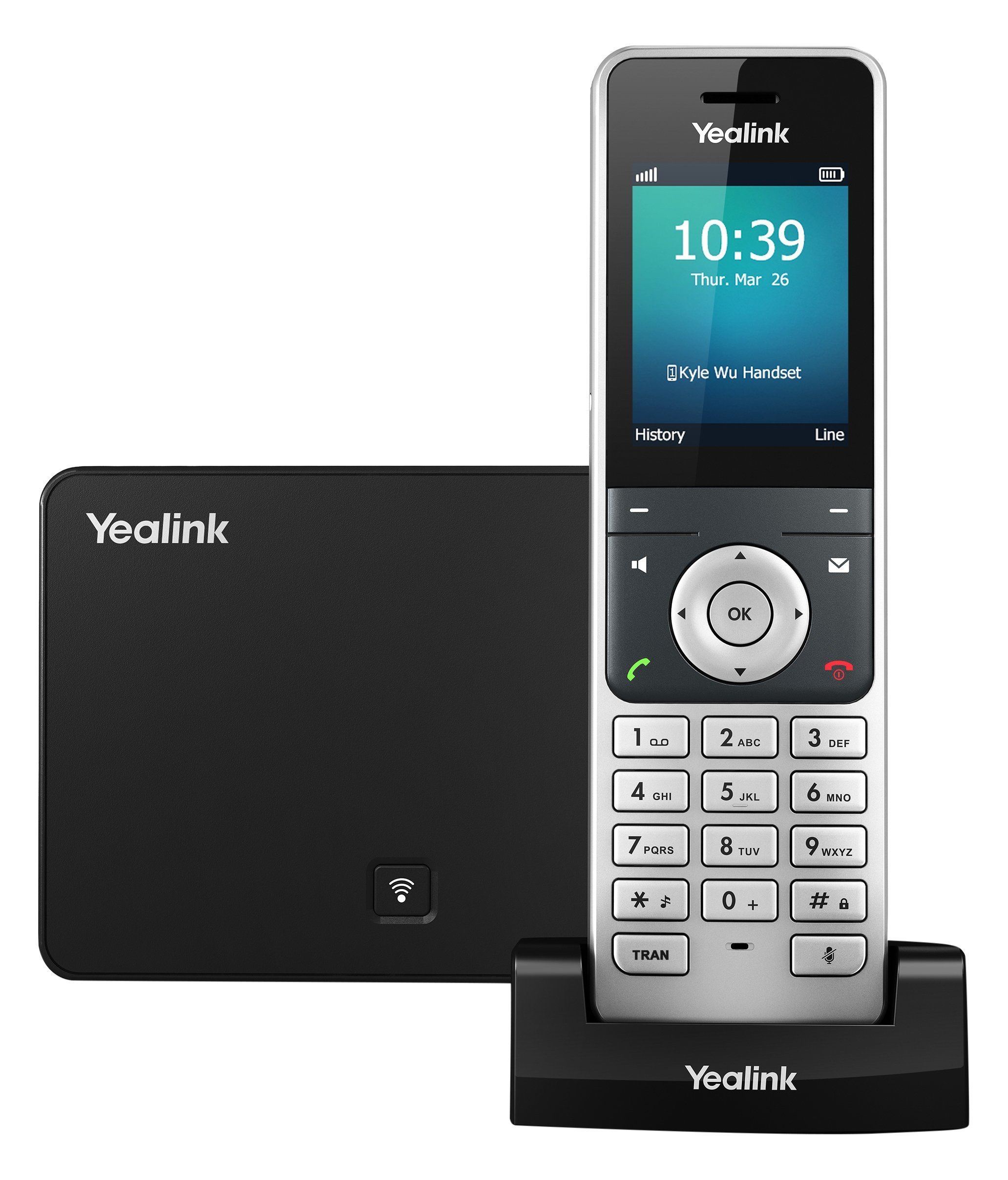 Yealink YEA-W56P Certified Refurbished Business HD IP DECT Cordless VoIP Phone System - Ideal for Office, Home Office & Remote Work Communication
