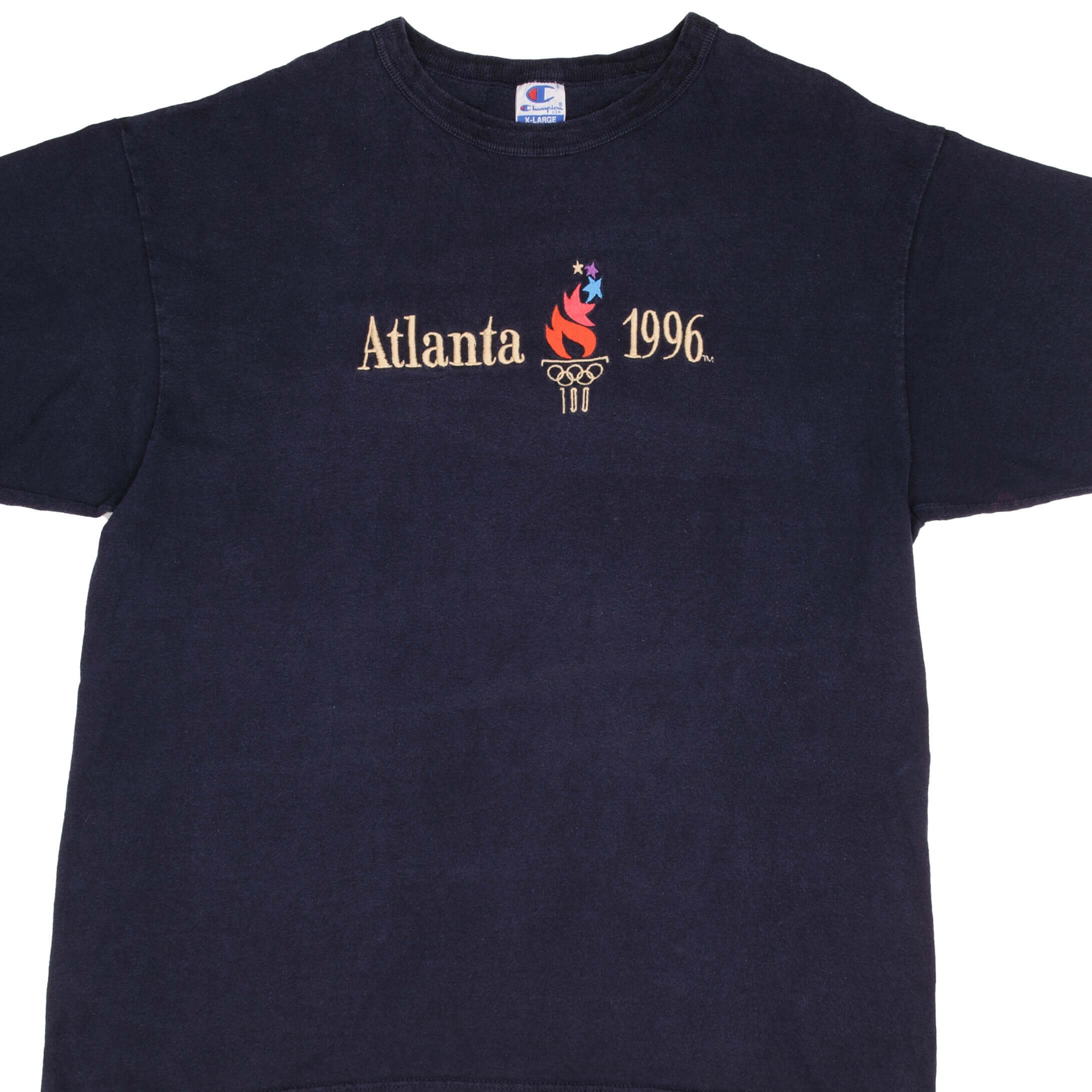 Vintage Champion Atlanta Olympics 1996 T-Shirt - XL Size - Made in USA - Retro Sports Tee for Collectors & 90s Fashion Enthusiasts