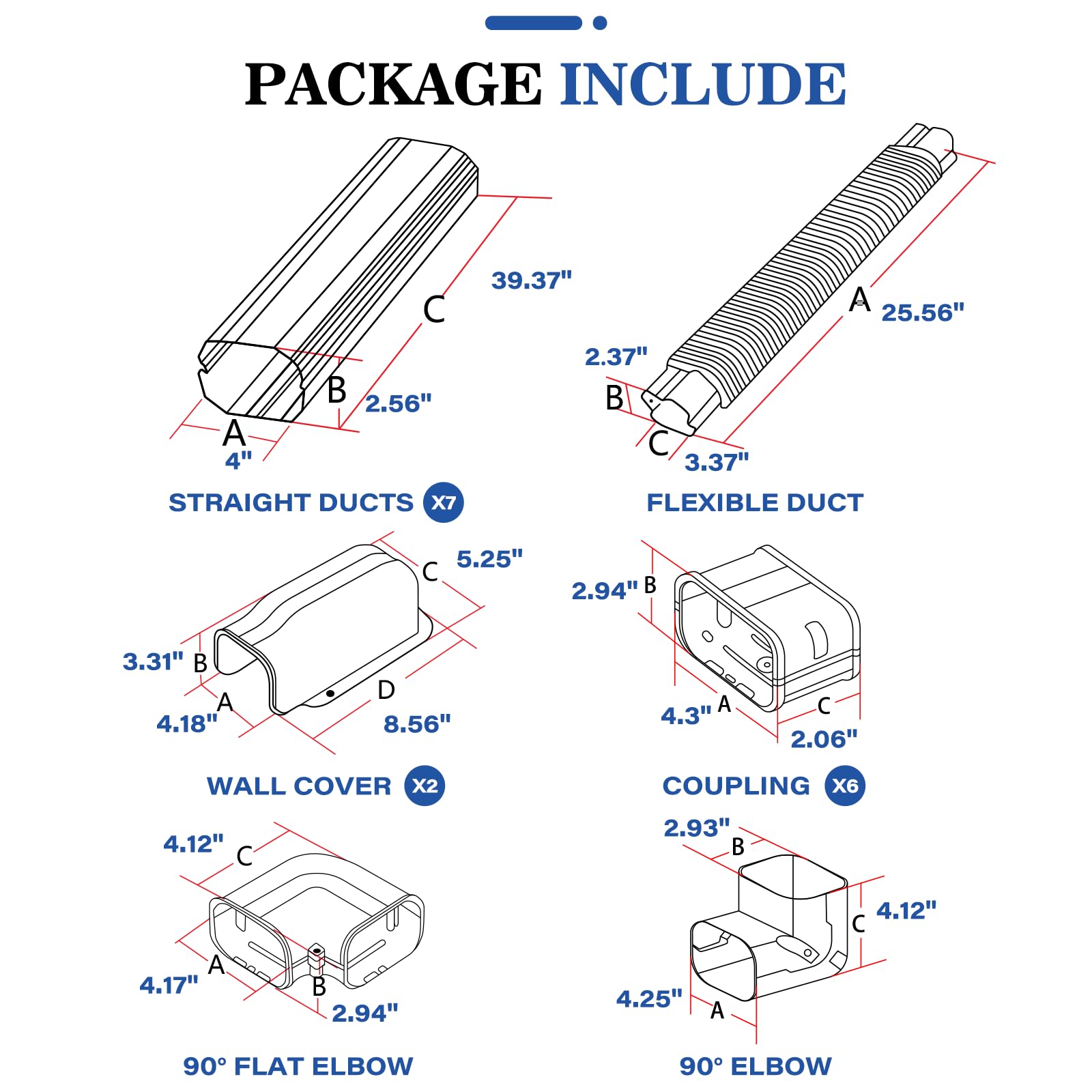 LyPrem 25Ft Mini Split Line Set Cover Kit - 4