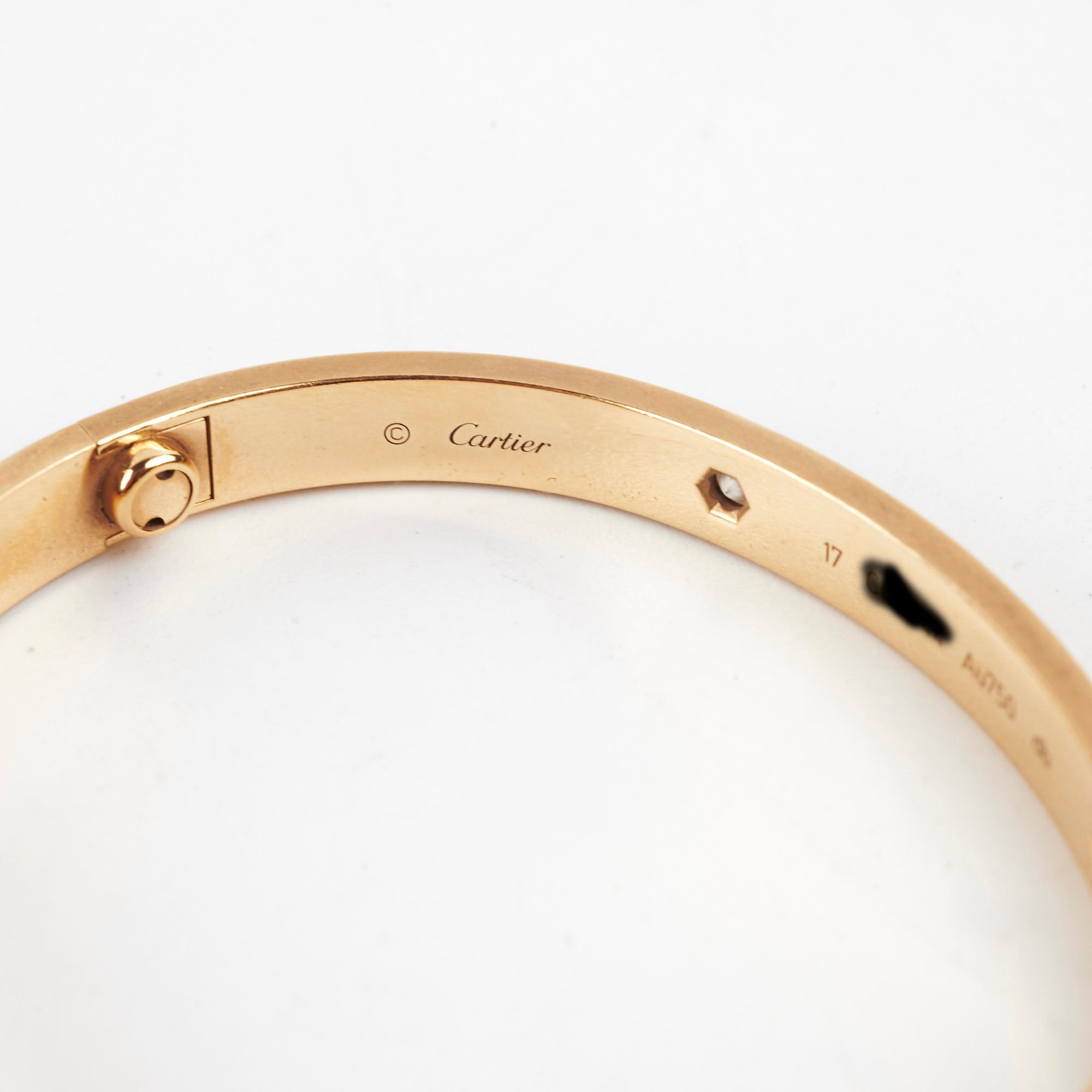 Cartier Love Bracelet with 4 Diamonds - 18K Yellow Gold Size 17 - Luxury Jewelry Gift for Women - Perfect for Anniversaries, Weddings & Special Occasions