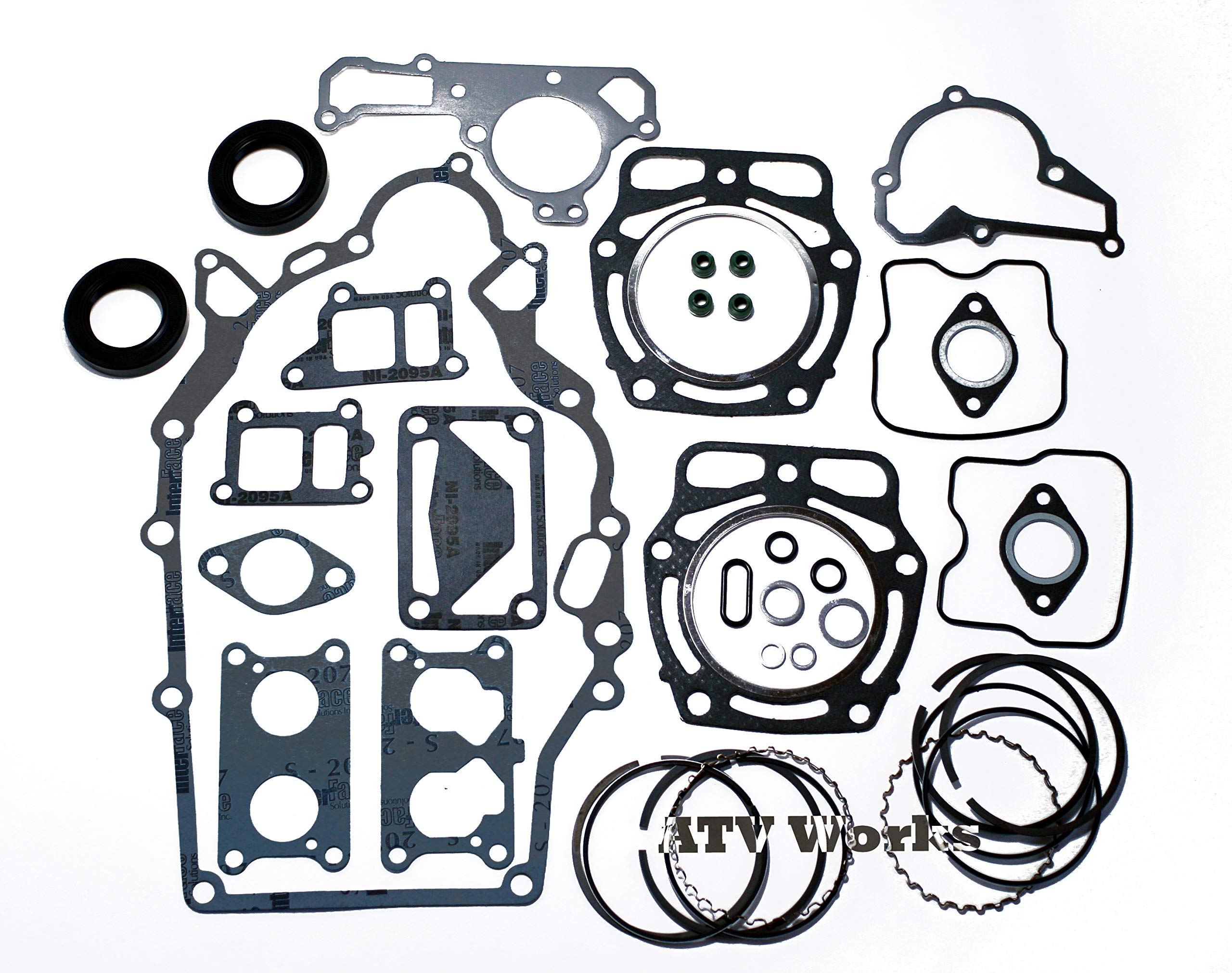 Kawasaki Mule KAF620 Engine Rebuild Kit - Includes 2 Oil Seals & 2 Sets of Piston Rings (13008-6025) | Compatible with Kawasaki Mule 4000/4010/610/620 | Perfect for ATV & UTV Engine Repair & Maintenance