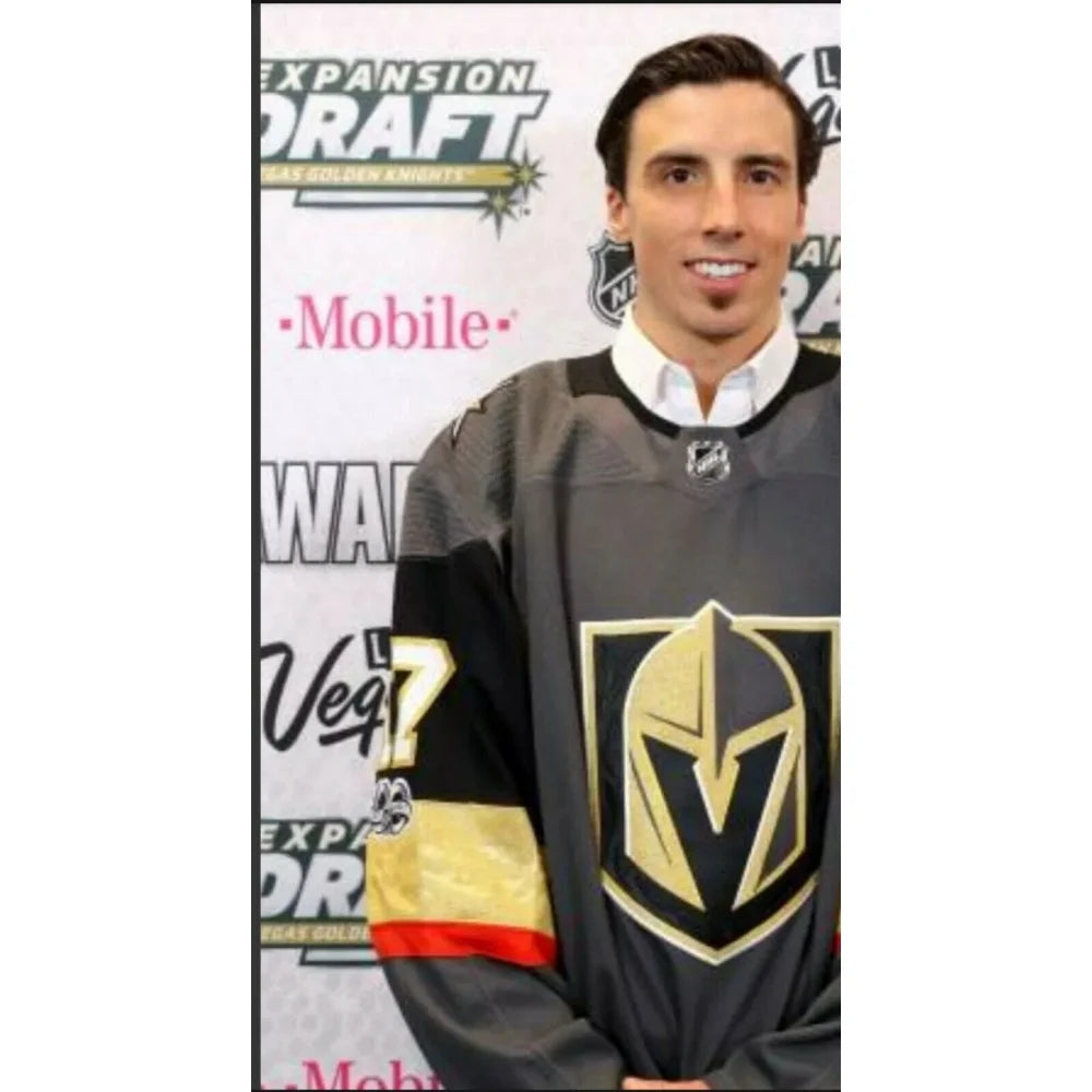 Authentic Marc Andre Fleury Signed Vegas Golden Knights NHL Expansion Draft Jersey 6/21/17 with JSA COA - Perfect for Hockey Collectors, Sports Memorabilia Displays, and NHL Fan Gifts