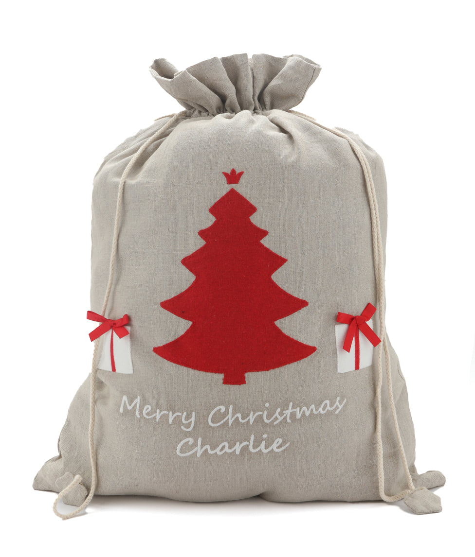 Personalized Santa Sack for Christmas Tree - Custom Holiday Gift Bag for Stocking Stuffers & Festive Decor