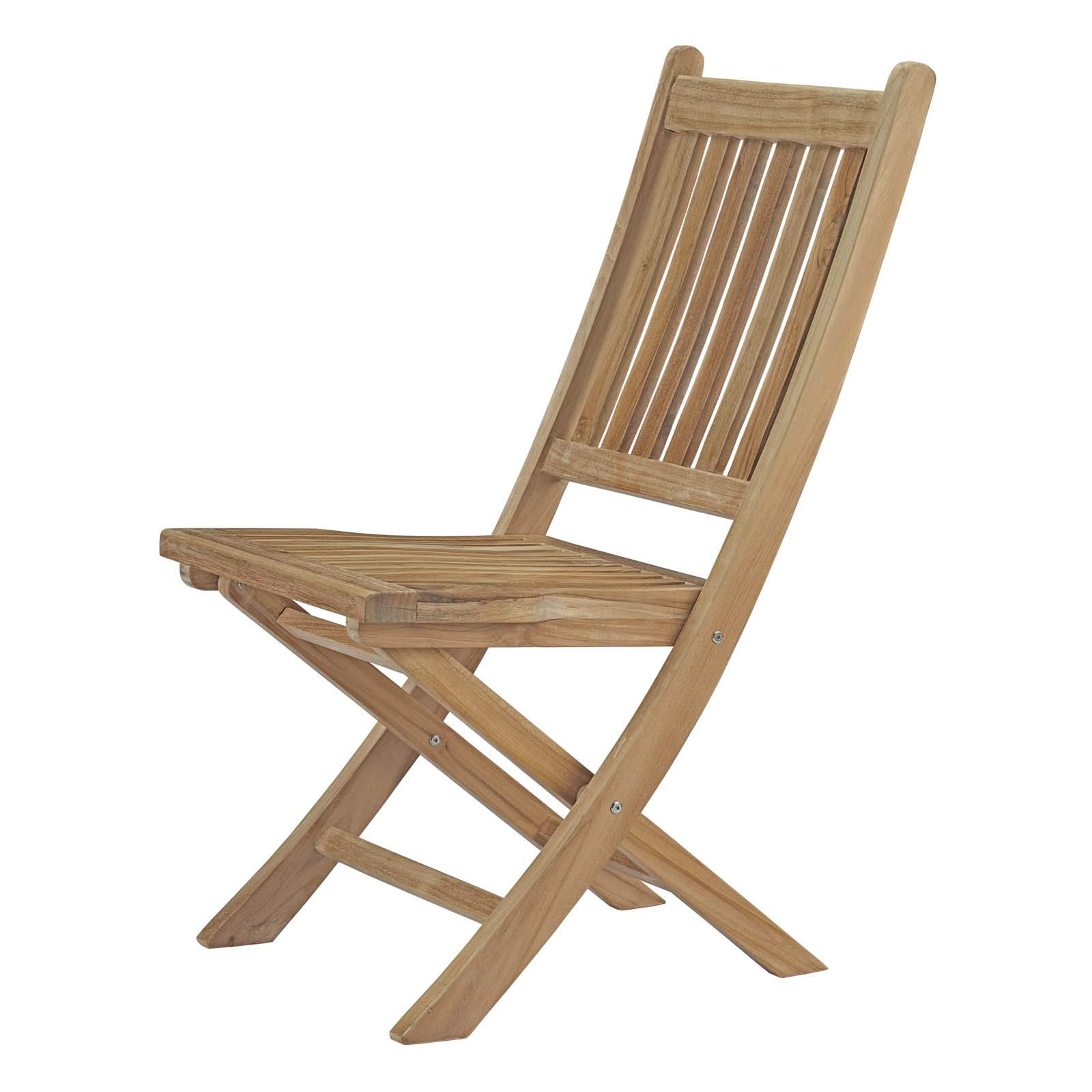 Modern Contemporary Outdoor Patio Dining Set - Wooden Balcony Garden Side Table & Chairs (Natural Finish) - Perfect for Backyard, Poolside, or Terrace Relaxation