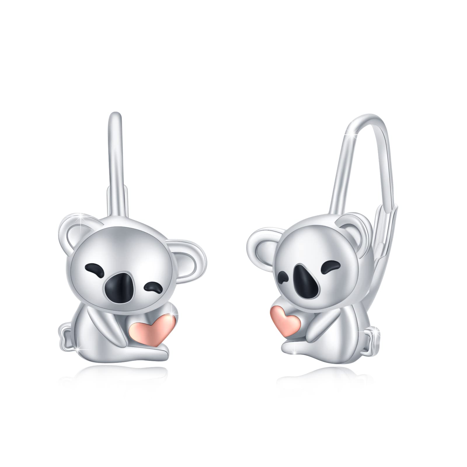925 Sterling Silver Cute Animal Stud Earrings for Women & Teens - Shark, Horseshoe, Butterfly, Hedgehog, Hummingbird, Owl & Elephant Designs | Hypoallergenic Jewelry Gifts for Animal Lovers | Perfect for Everyday Wear, Parties & Special Occasions