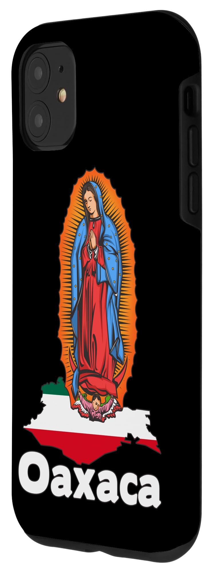 iPhone 11 Pro Case with Virgin of Guadalupe & Oaxaca Mexican Art Design - Religious Protection & Cultural Style for Travel, Gifts & Daily Use